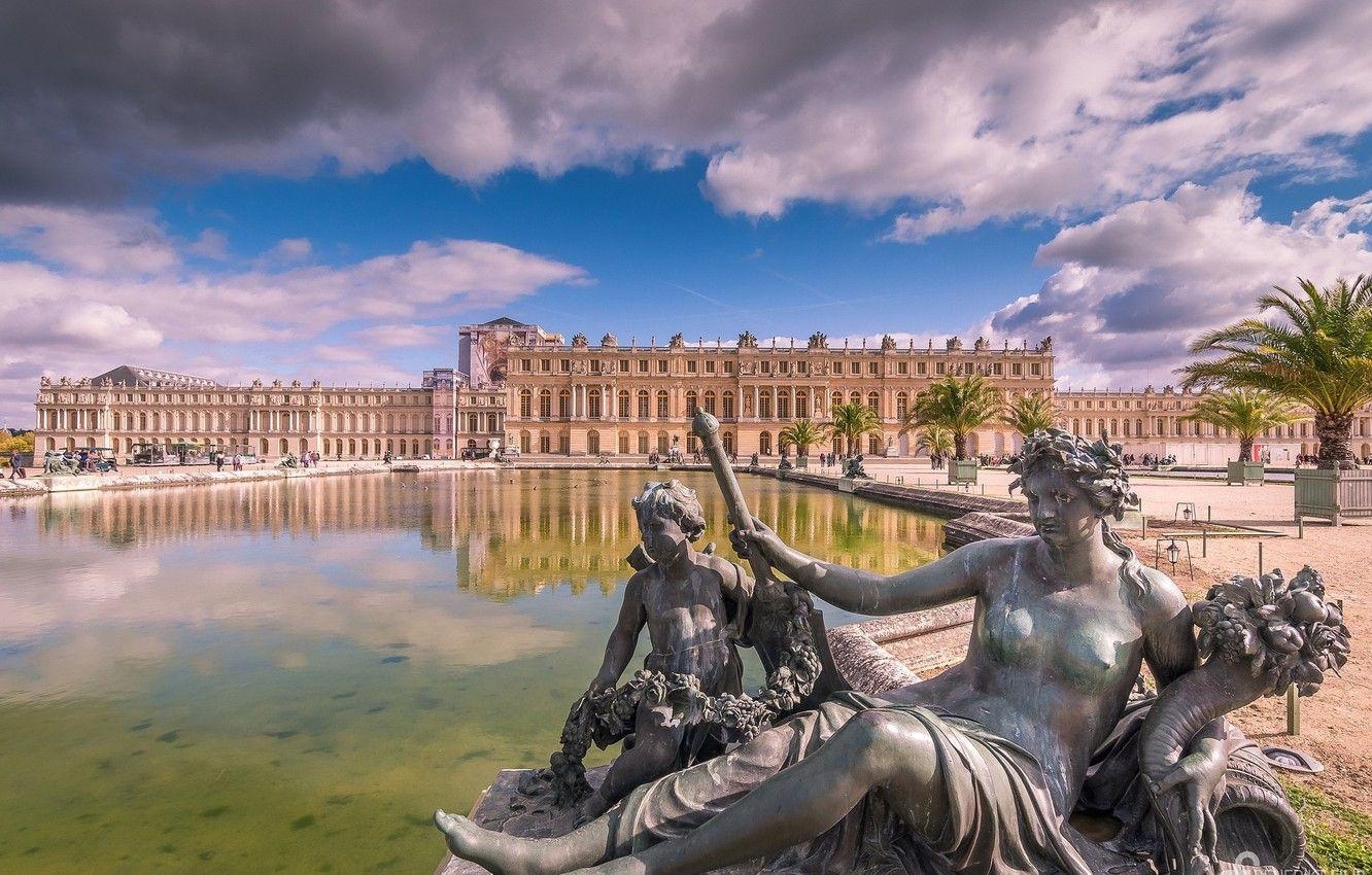 Schloss Versailles, Frankreich, Pariser Brunnen, Königspalast, Reise, 1340x850 HD Desktop