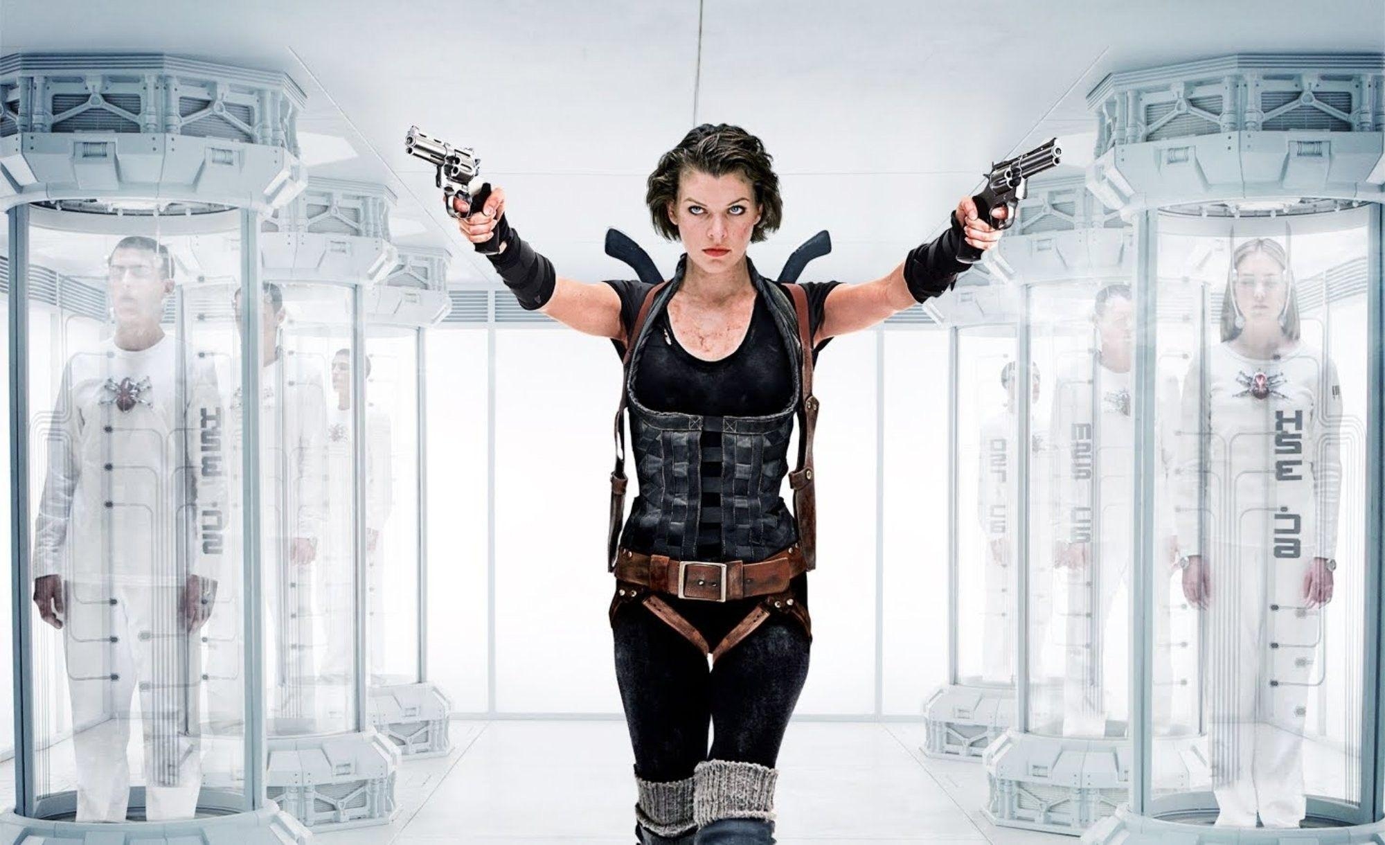 Milla Jovovich, Resident Evil, Hintergrund, Schauspielerin, Horror, 2000x1220 HD Desktop