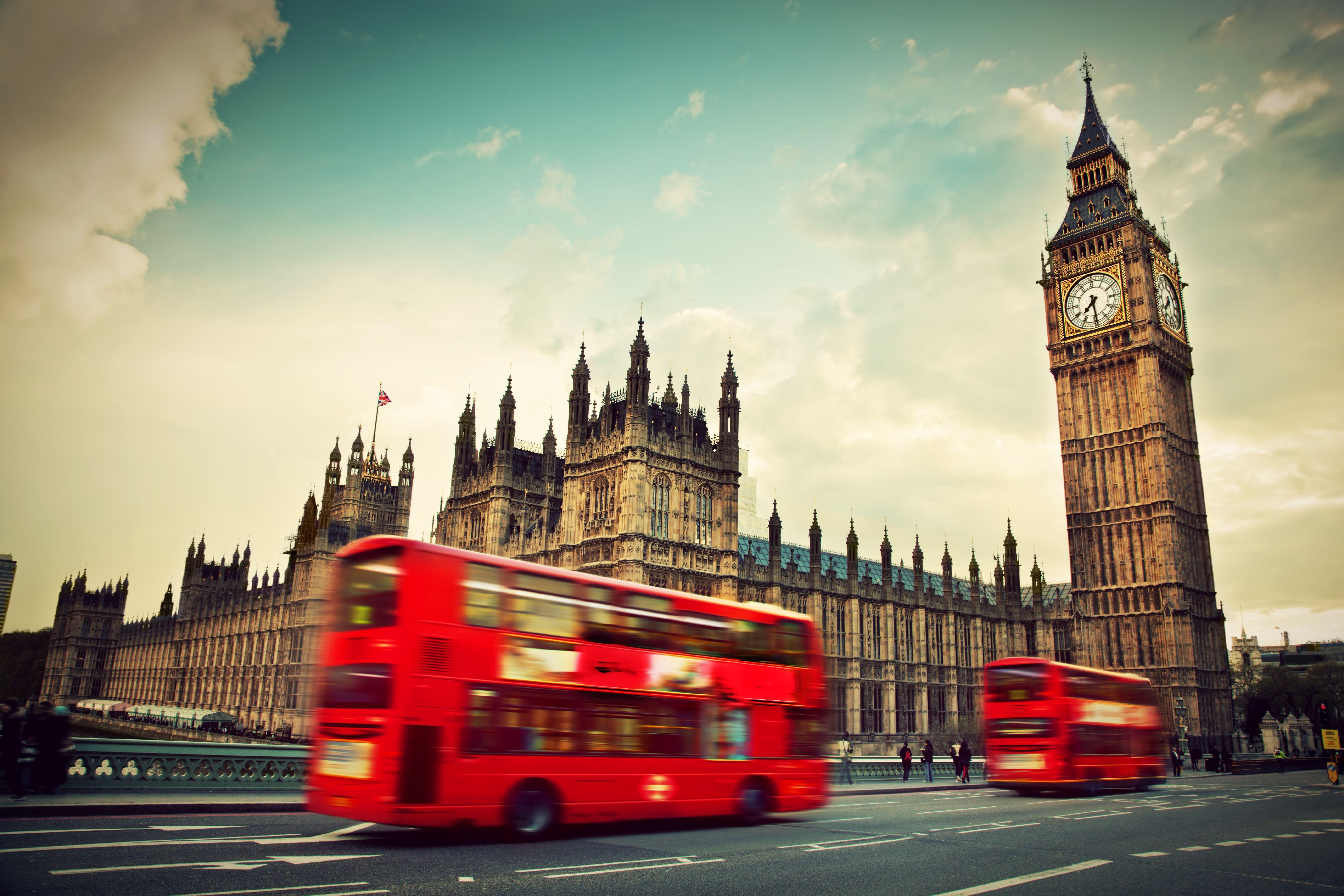 Big Ben, England, London, Bus, Stadt, 5620x3750 4K Desktop