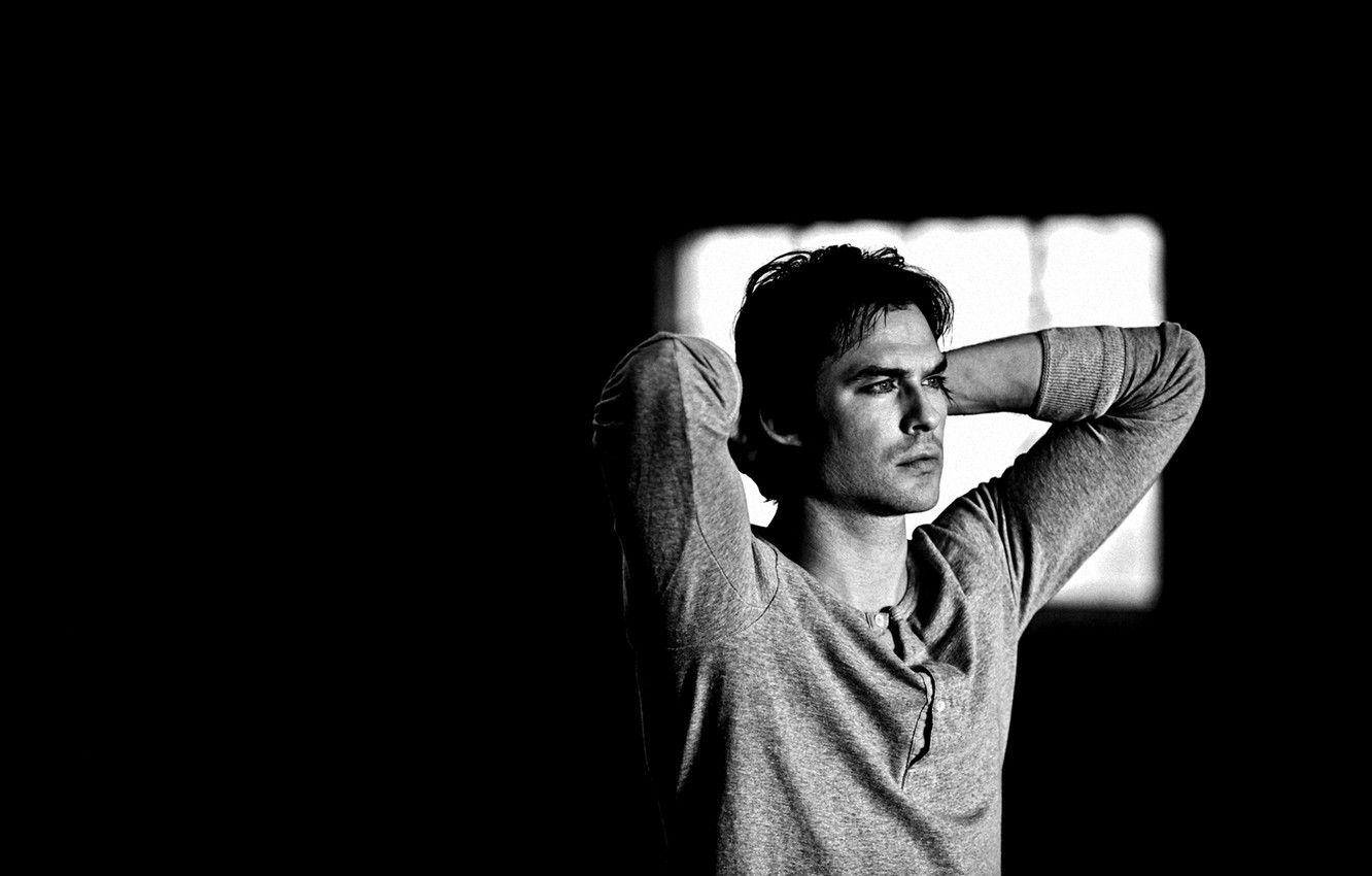 Ian Somerhalder, Schauspieler, Vampir, Schwarz, Serie, 1340x850 HD Desktop