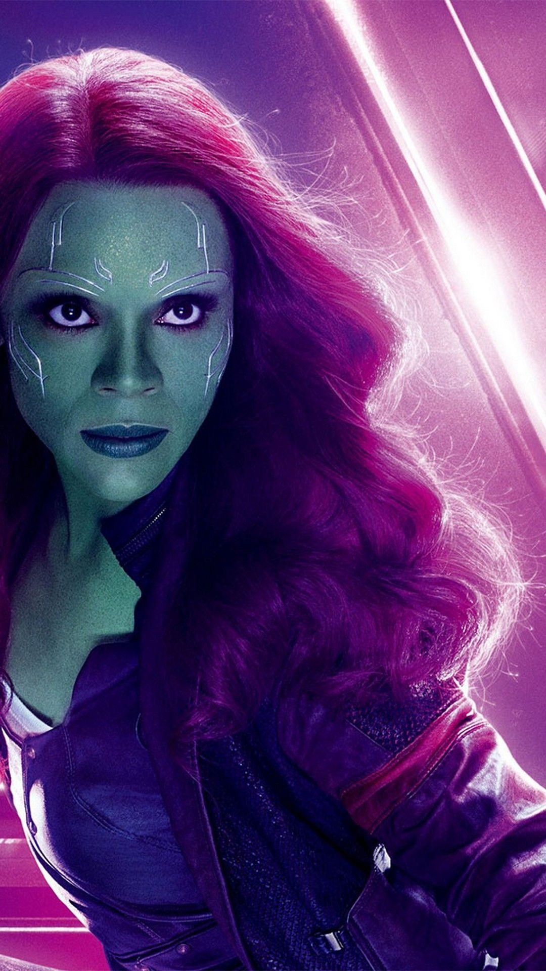 Gamora, Avengers Endgame, iPhone, Filmplakat, Kinoposter, 1080x1920 Full HD Handy