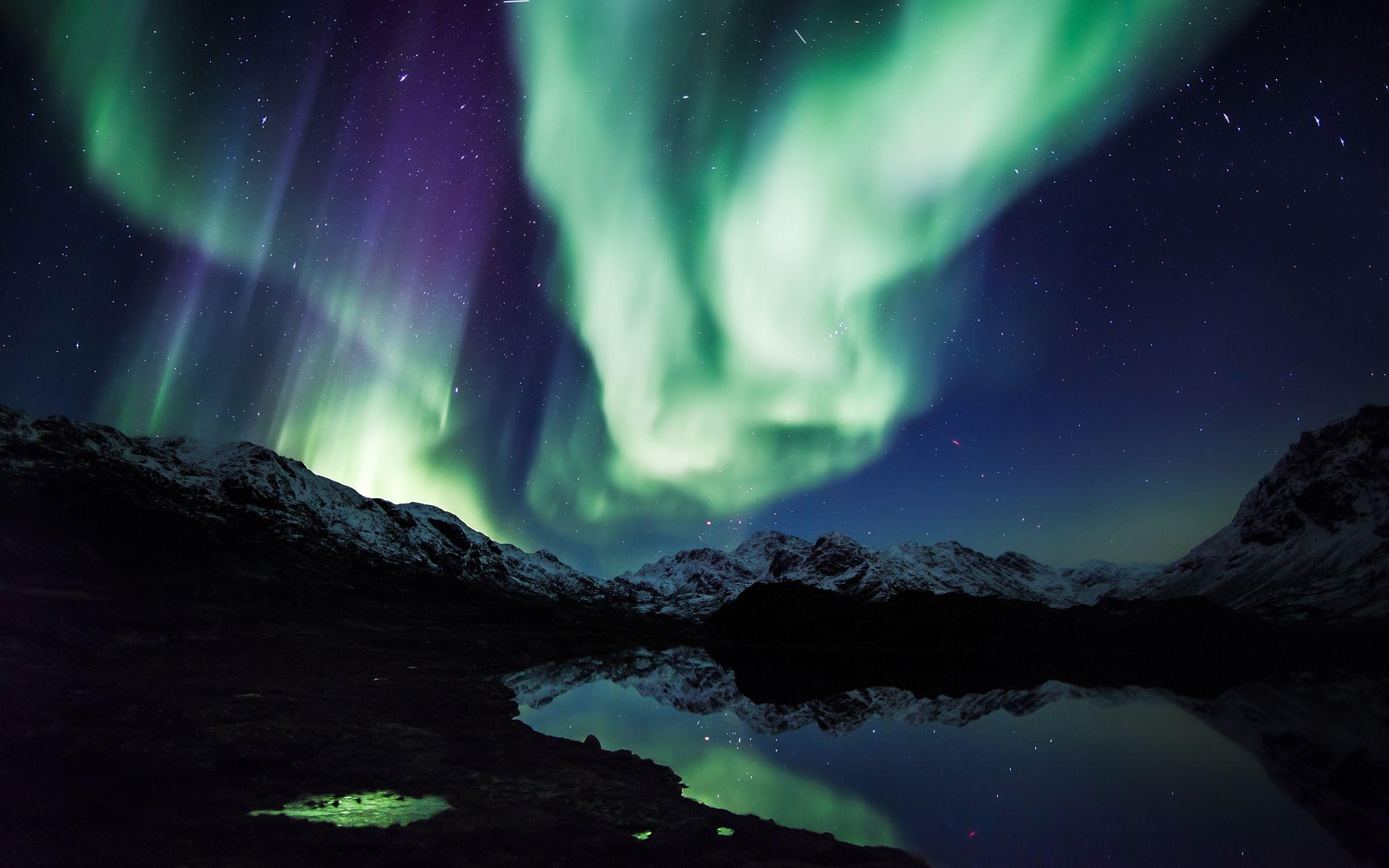 Aurora Borealis, Blau Grün, HD-Bild, Hintergrund, Natur, 2560x1600 HD Desktop