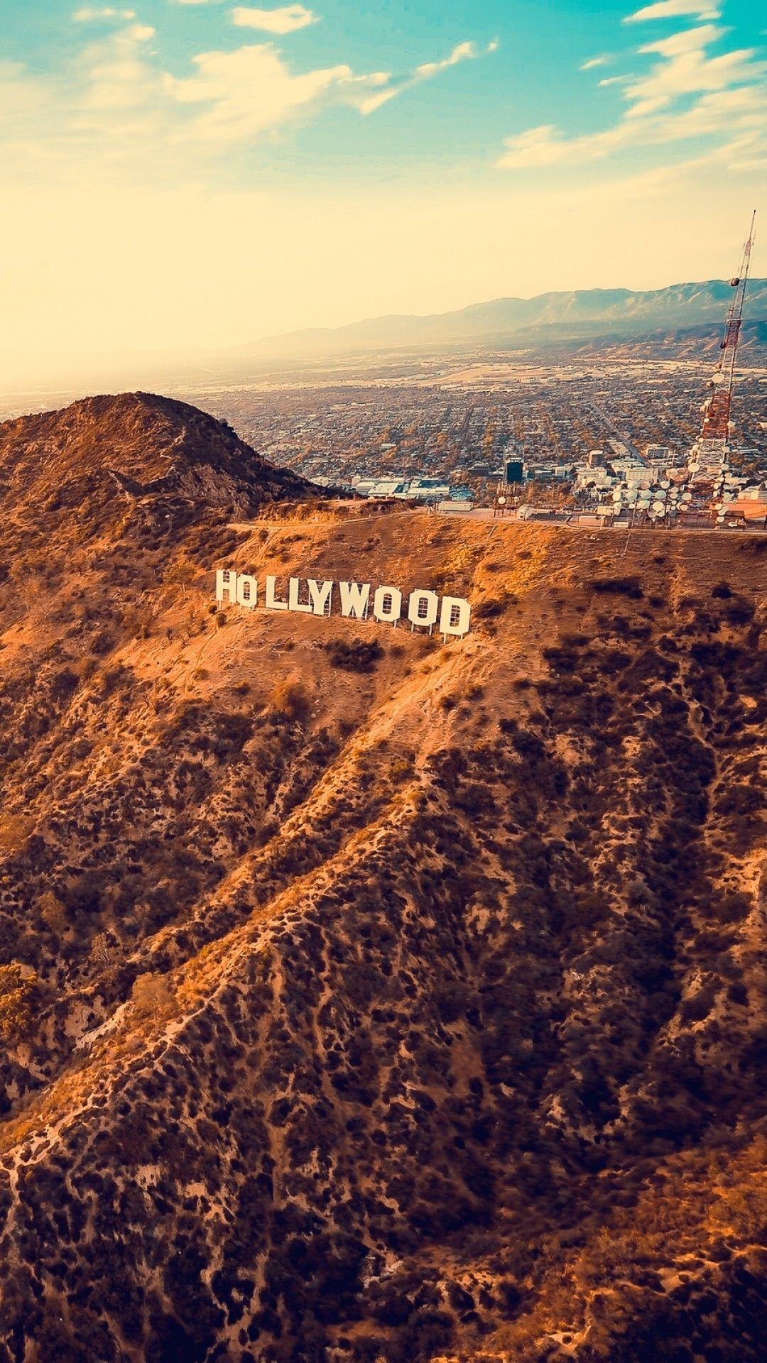 Hollywood Sign, Mobil, Kalifornien, Wahrzeichen, Stadtansicht, 1080x1920 Full HD Handy