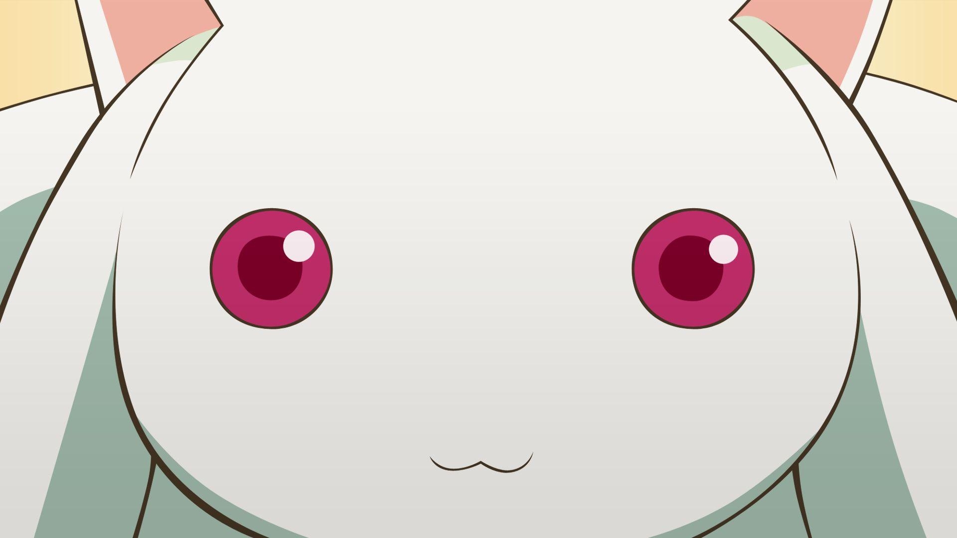 Kyubey, Anime, Rote Augen, Mahou Shoujo, Hintergrund, 1920x1080 Full HD Desktop