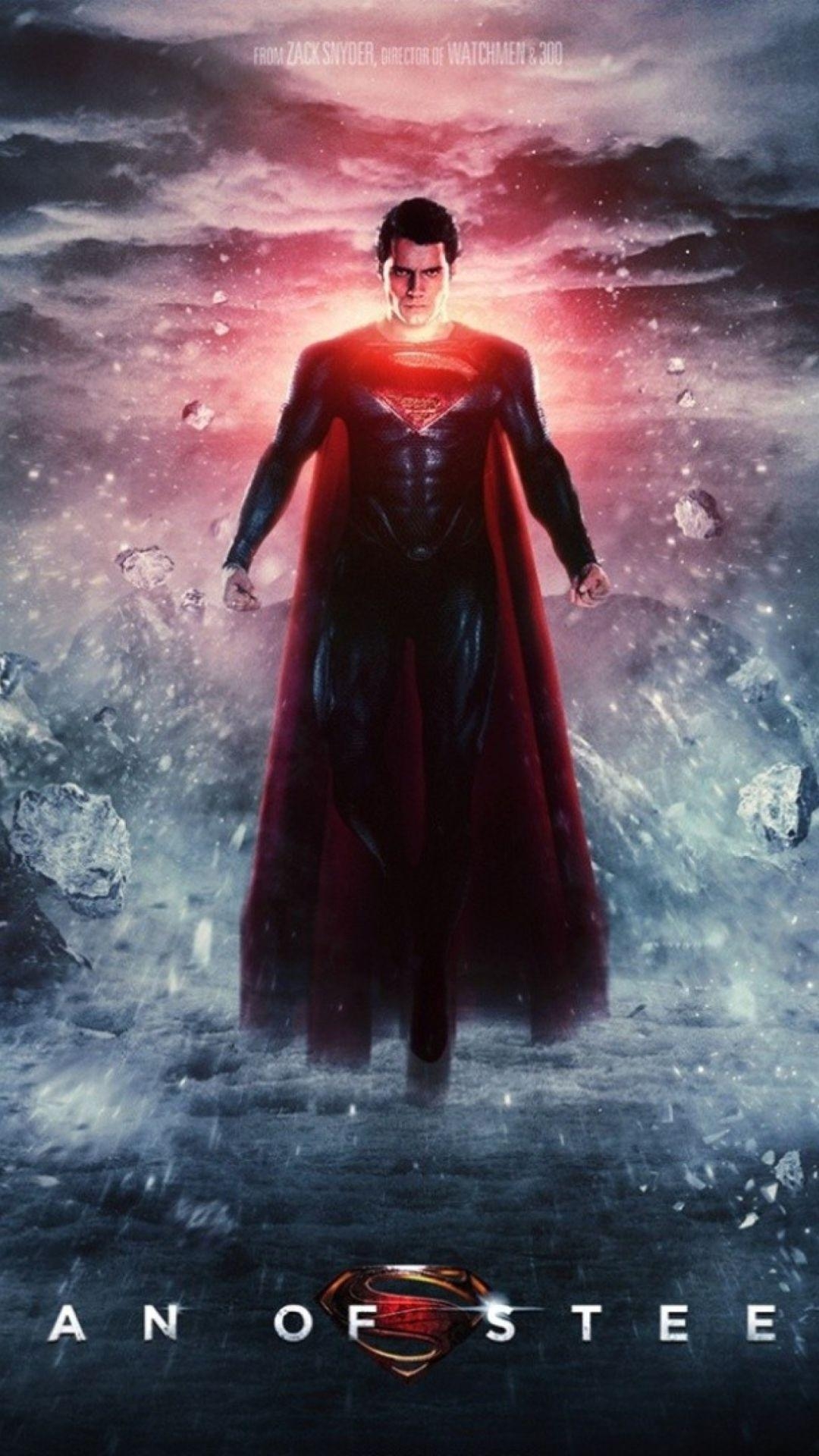 Superman, Man of Steel, iPhone, Hintergrund, DC, 1080x1920 Full HD Handy