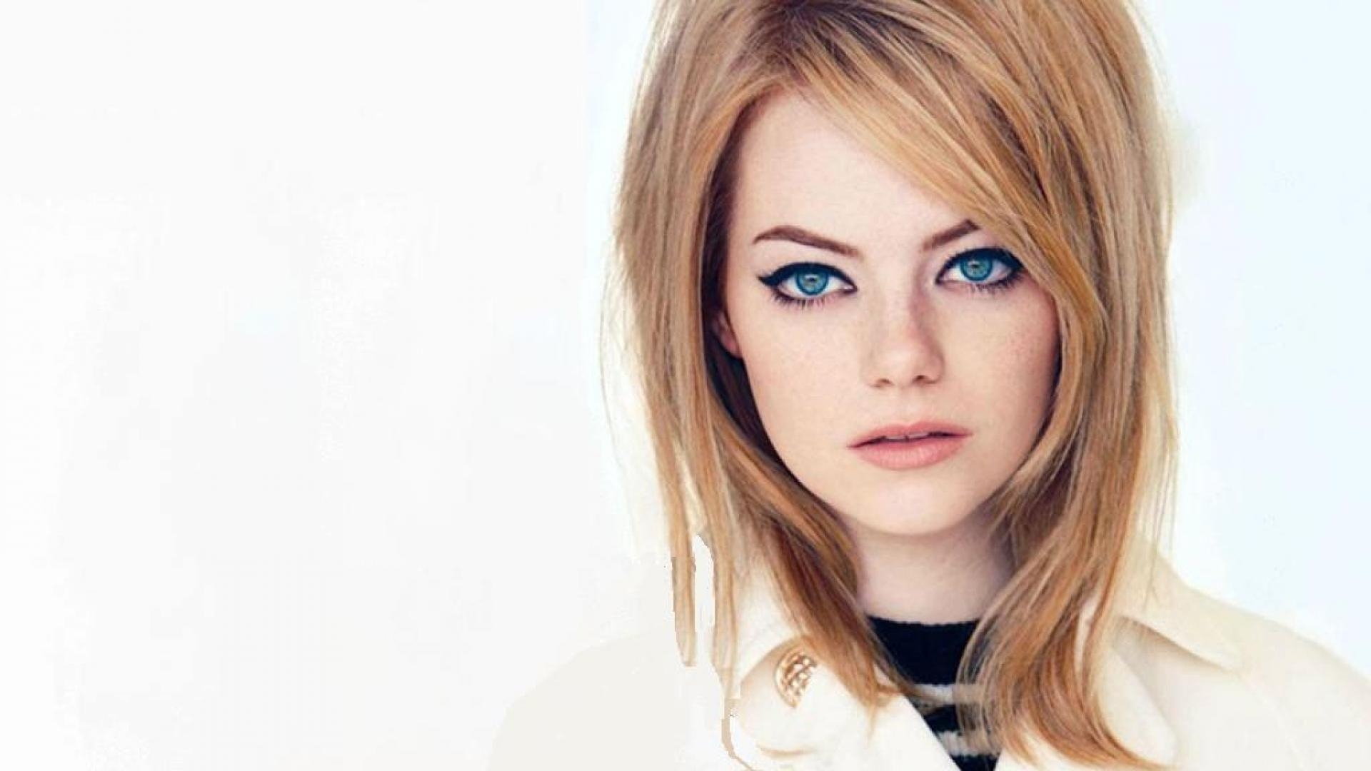 Emma Stone, Blaue Augen, Haar, Hintergrund, Schauspielerin, 1920x1080 Full HD Desktop