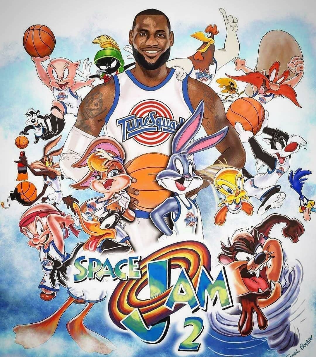 Space Jam 2, LeBron James, Basketballfilm, Animationsfilm, Hollywood, 1080x1220 HD Handy