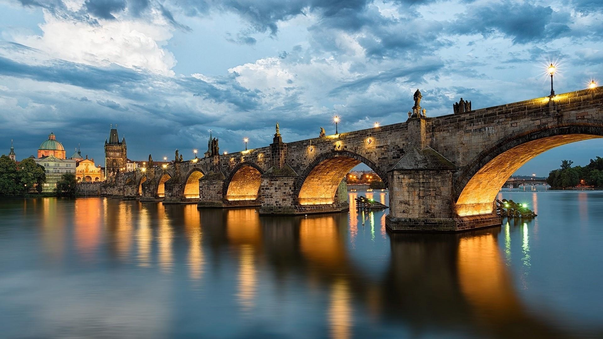 Karlsbrücke, Prag, Studio, Hintergrund, Reisen, 1920x1080 Full HD Desktop