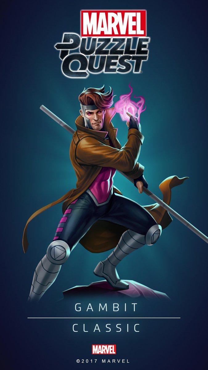 Marvel Gambit, Comics, Mobile Display, Marvel Puzzle Quest, Wallpaper Bild, 680x1200 HD Handy