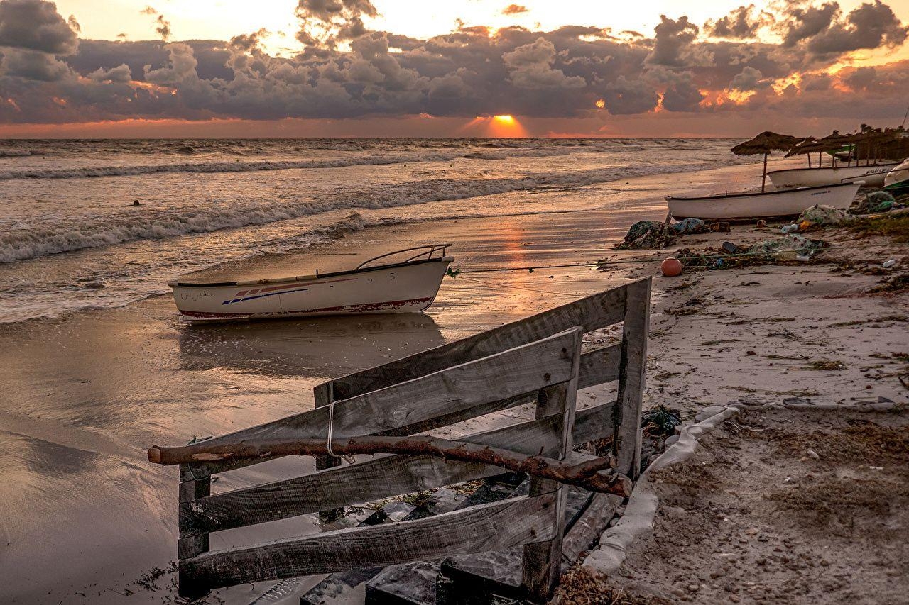 Tunesien, Hawmat as-Suq, Medenine, Natur, Sonnenaufgänge, 1280x860 HD Desktop