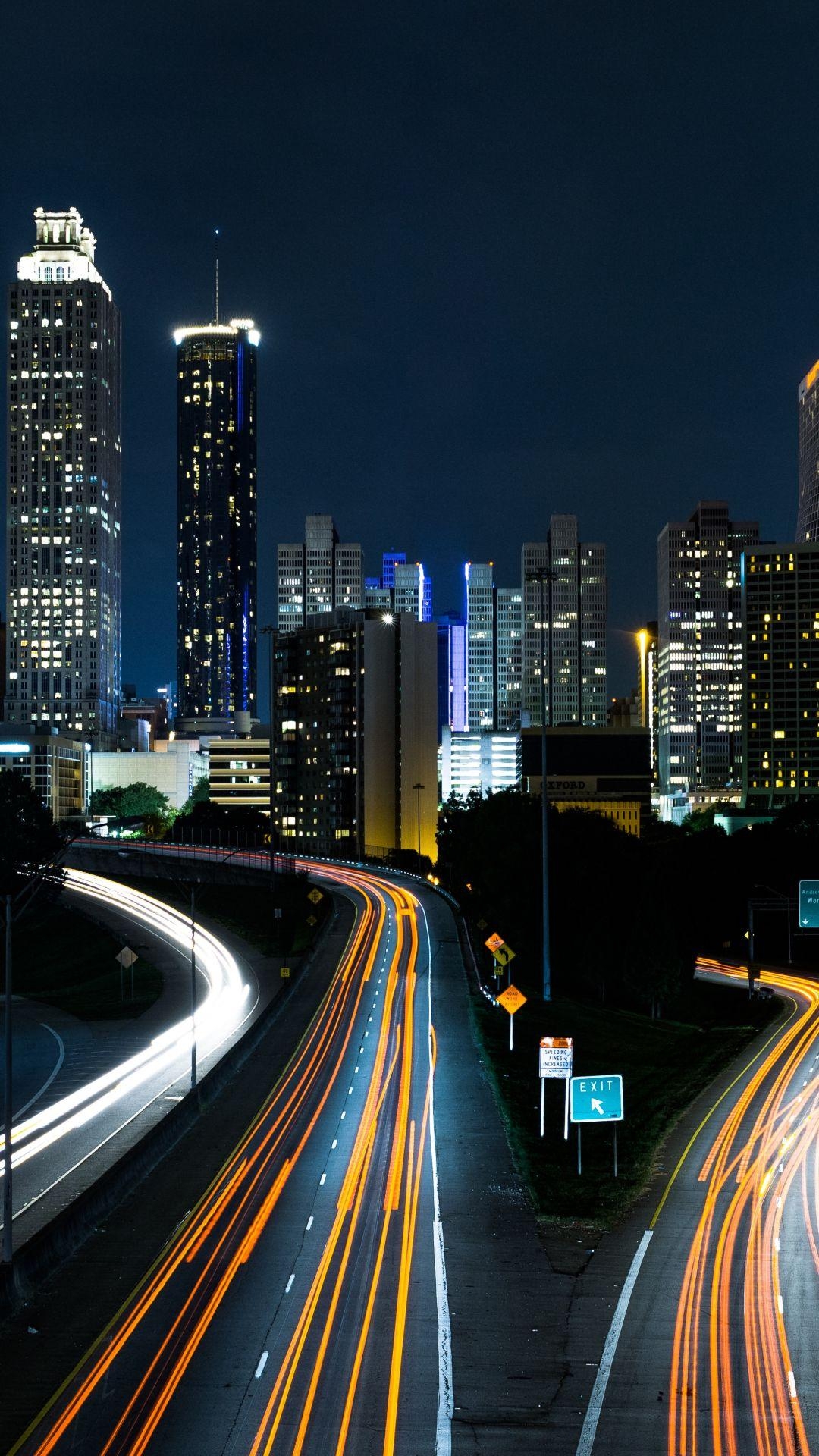 Jackson Street, Bridge, iPhone, Wallpaper, Atlanta, 1080x1920 Full HD Handy