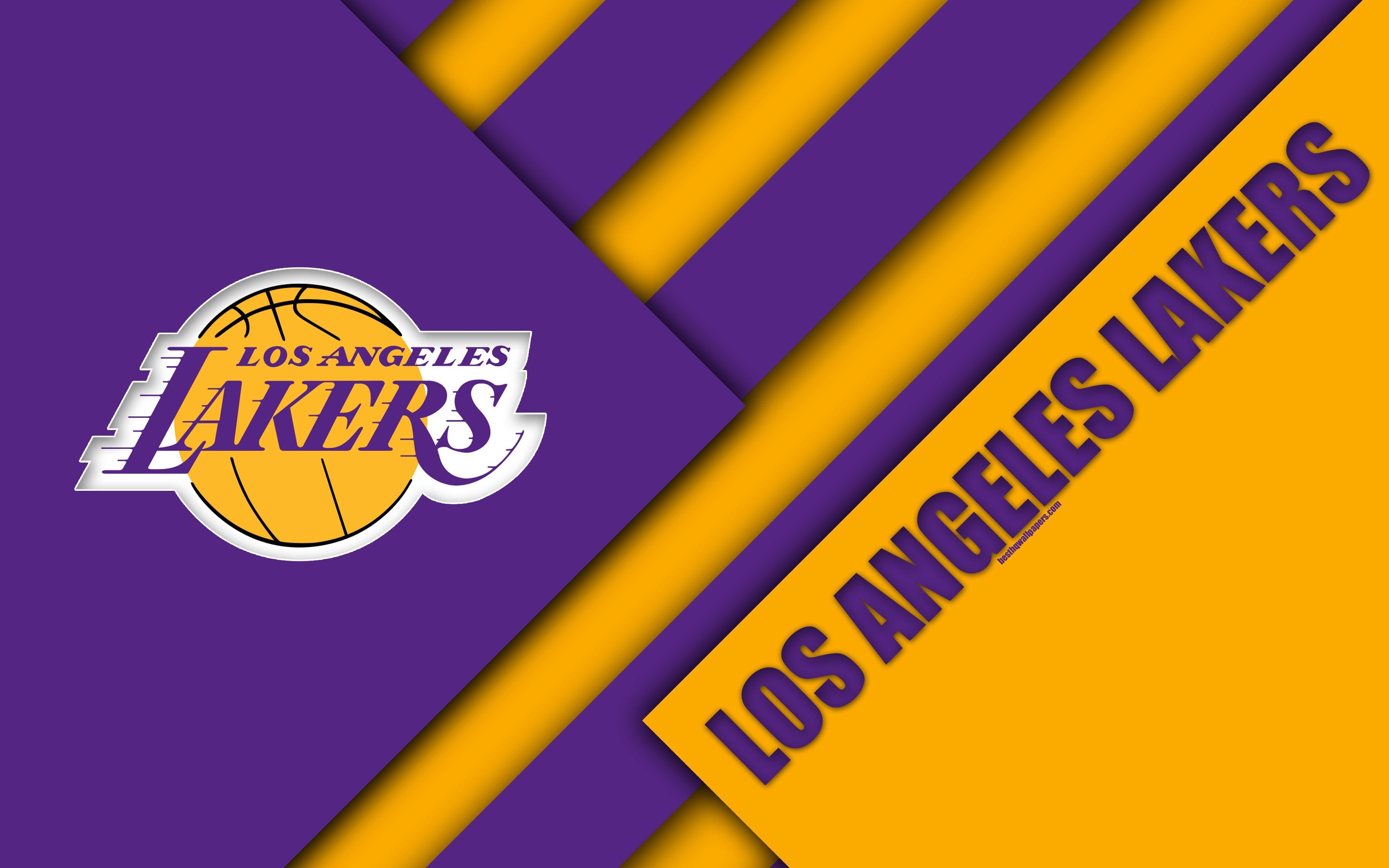 LA Lakers, Logo, 4K, Hintergrundbild, Team, 3840x2400 4K Desktop