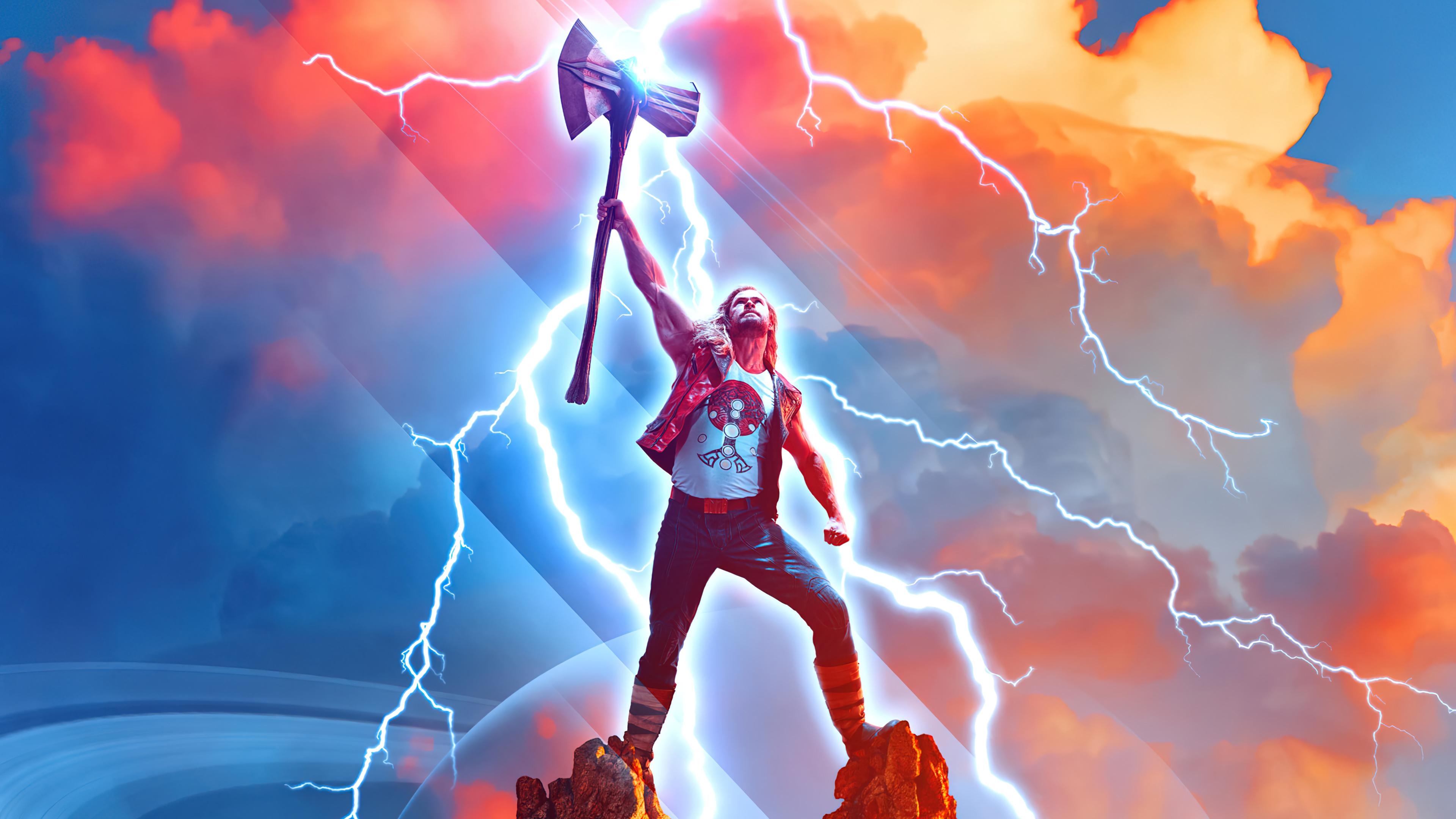 Thor Love Thunder, Poster, 4K, Ultra HD, Film, 3840x2160 4K Desktop