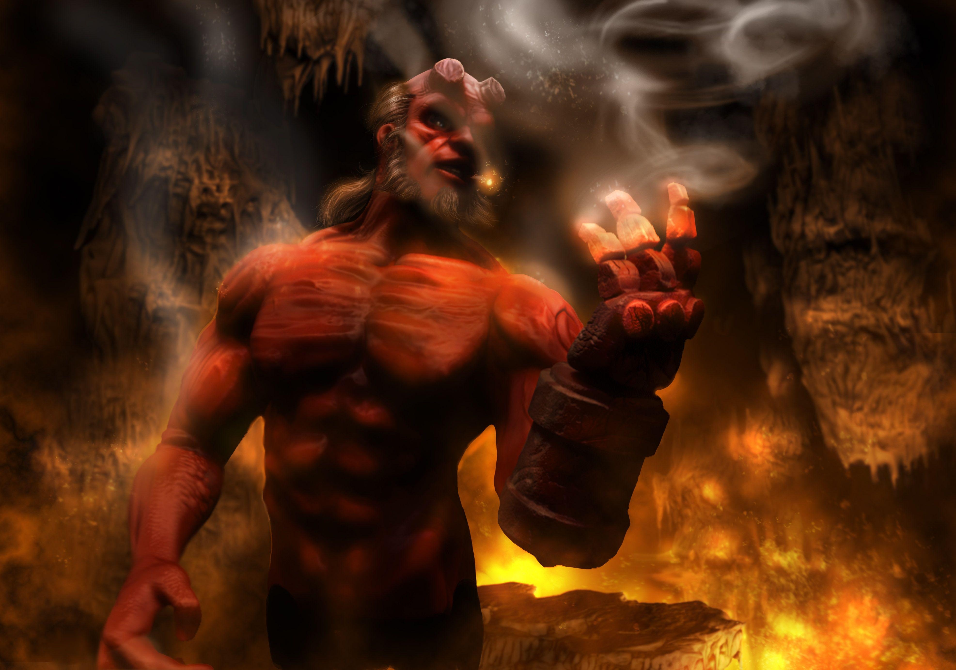 Hellboy Bild, Foto, Hintergrund, Comic, Charakter, 3950x2770 4K Desktop