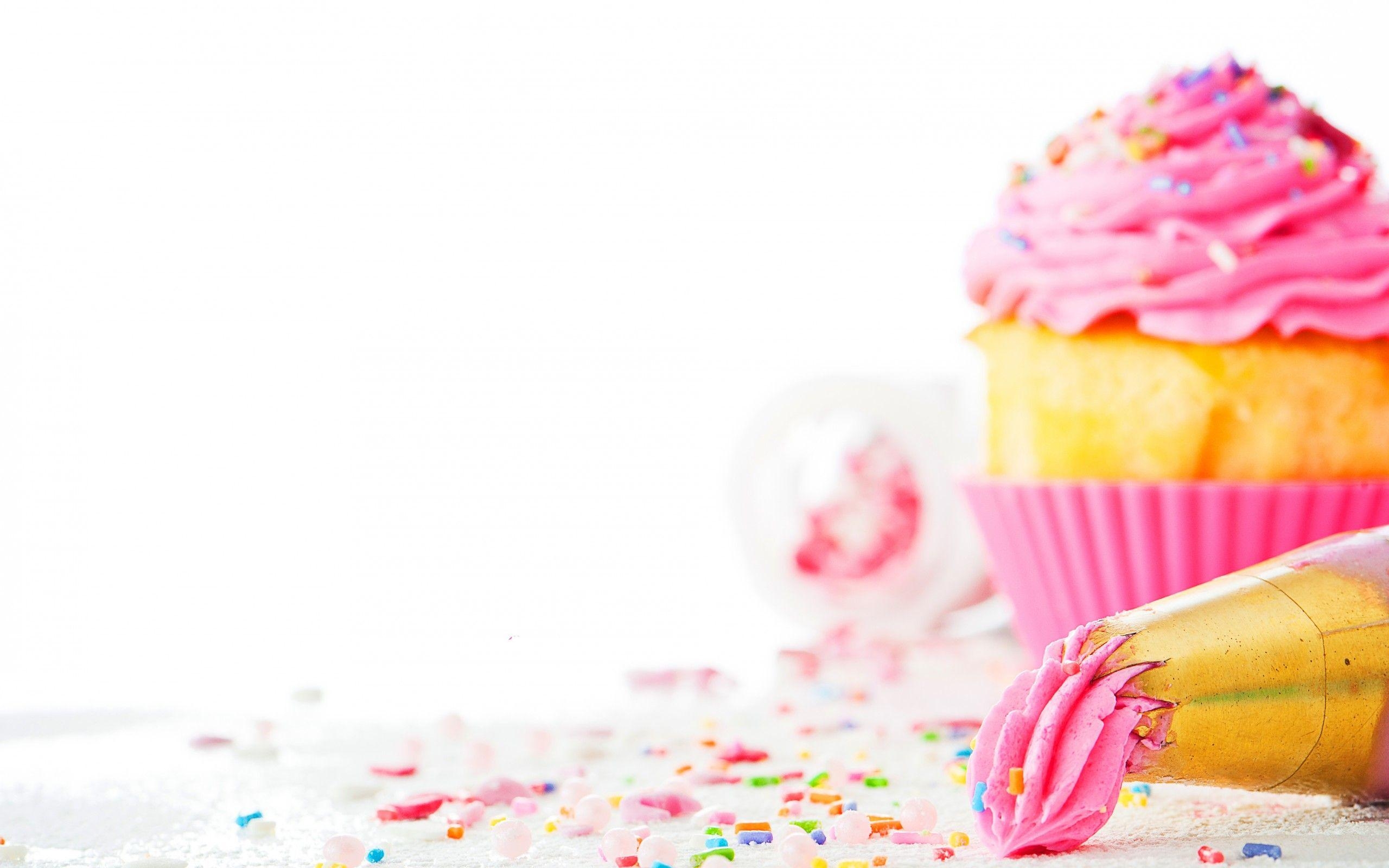 Rosa Cupcake, Hintergrund, Bild, Dessert, HD, 2560x1600 HD Desktop