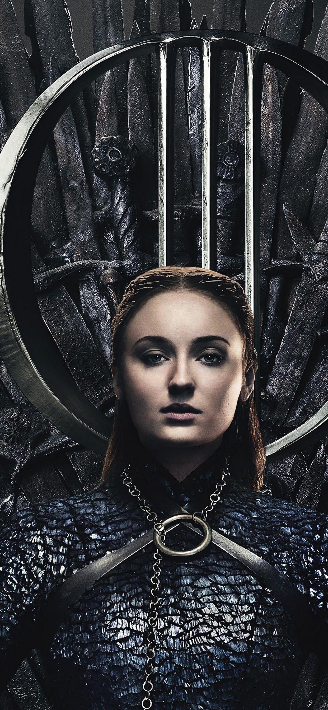 Sansa Stark, Game of Thrones, Staffel 8, 4K Bild, Serie, 1250x2690 HD Handy