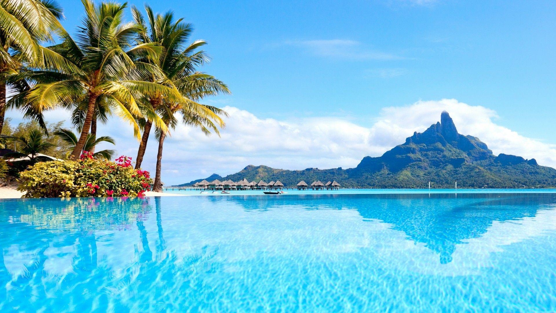 Bora Bora, Mount Otemanu, Französisch-Polynesien, Reise, Landschaft, 1920x1080 Full HD Desktop