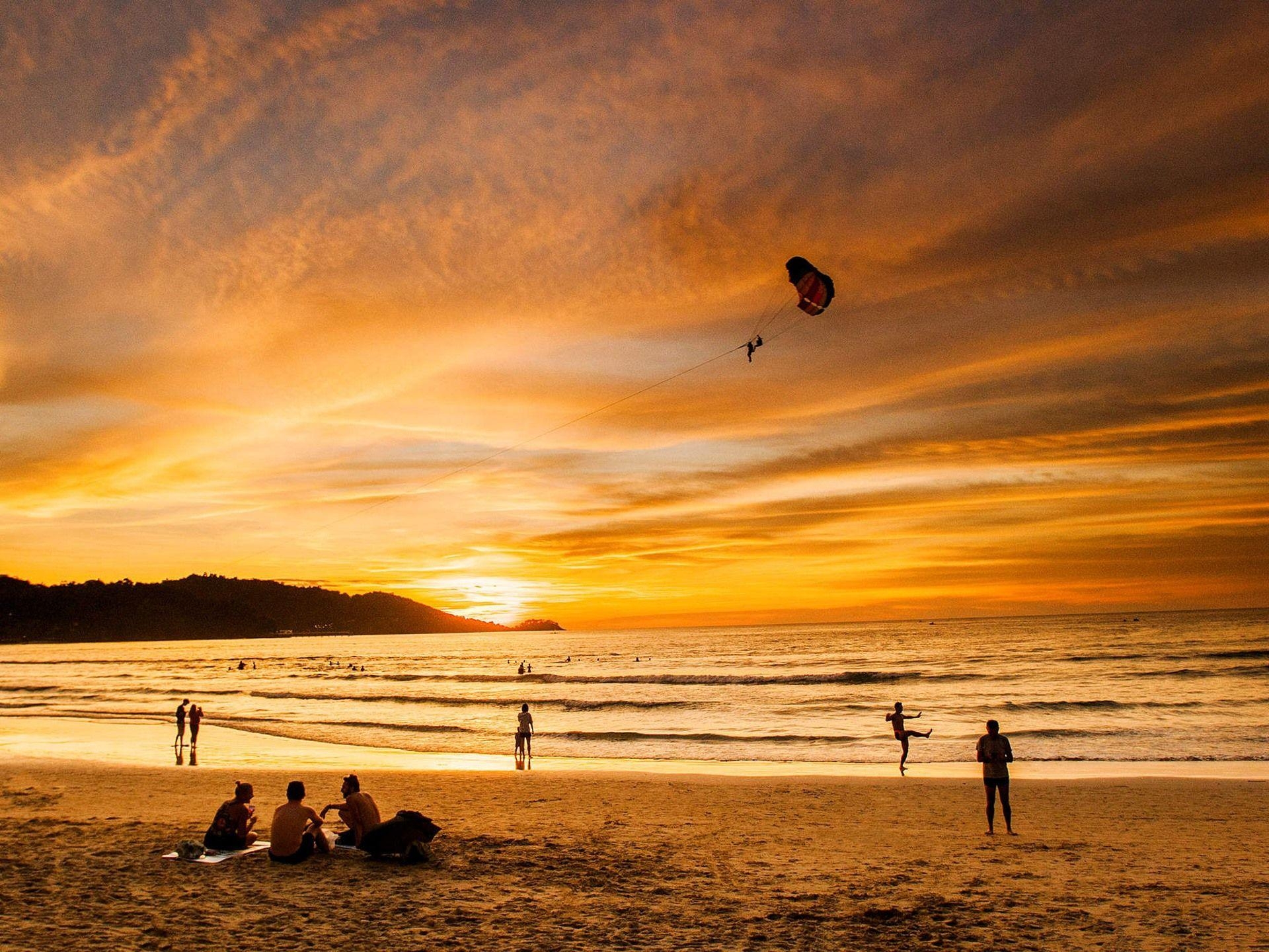 Patong Beach, Sonnenuntergang, Meer, Phuket, Schön, 1920x1440 HD Desktop