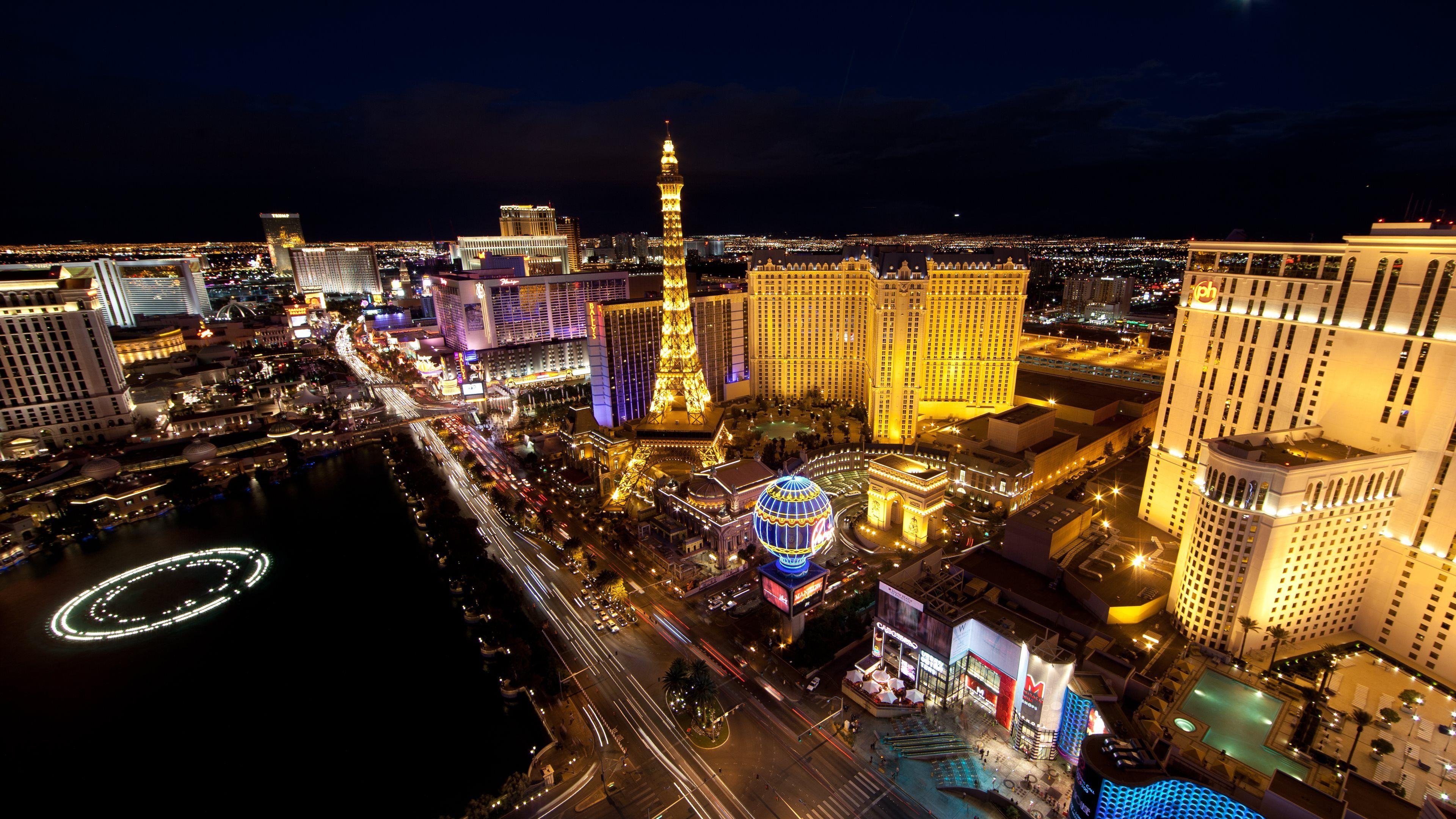 Las Vegas, widescreen, Desktop, Unterhaltung, Reisen, 3840x2160 4K Desktop