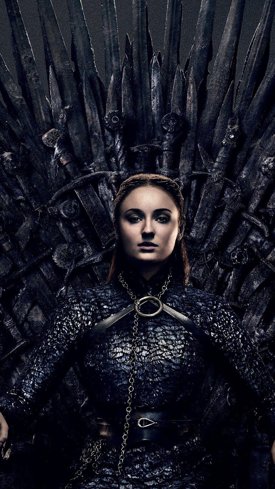 Sansa Stark, Game of Thrones, Eisenthron, Staffel 8, 4K, 1080x1920 Full HD Handy