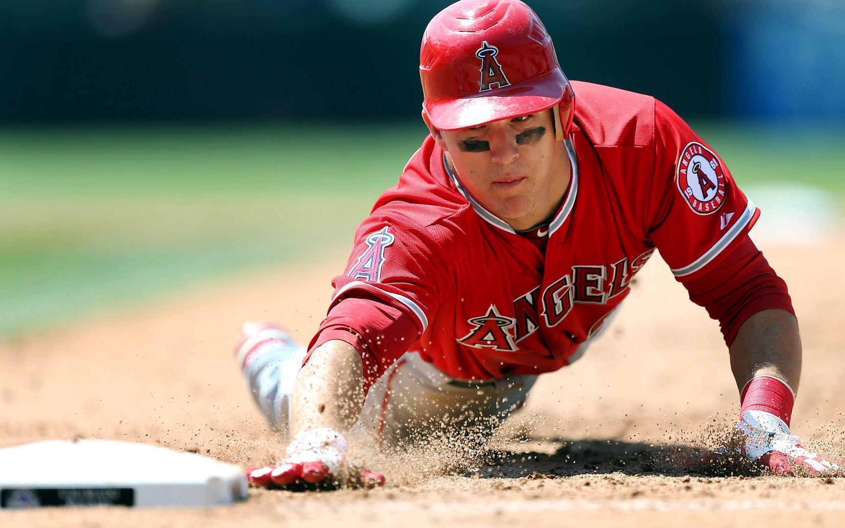 Mike Trout, Los Angeles, Angels, Baseball, Hintergrund, 1730x1080 HD Desktop