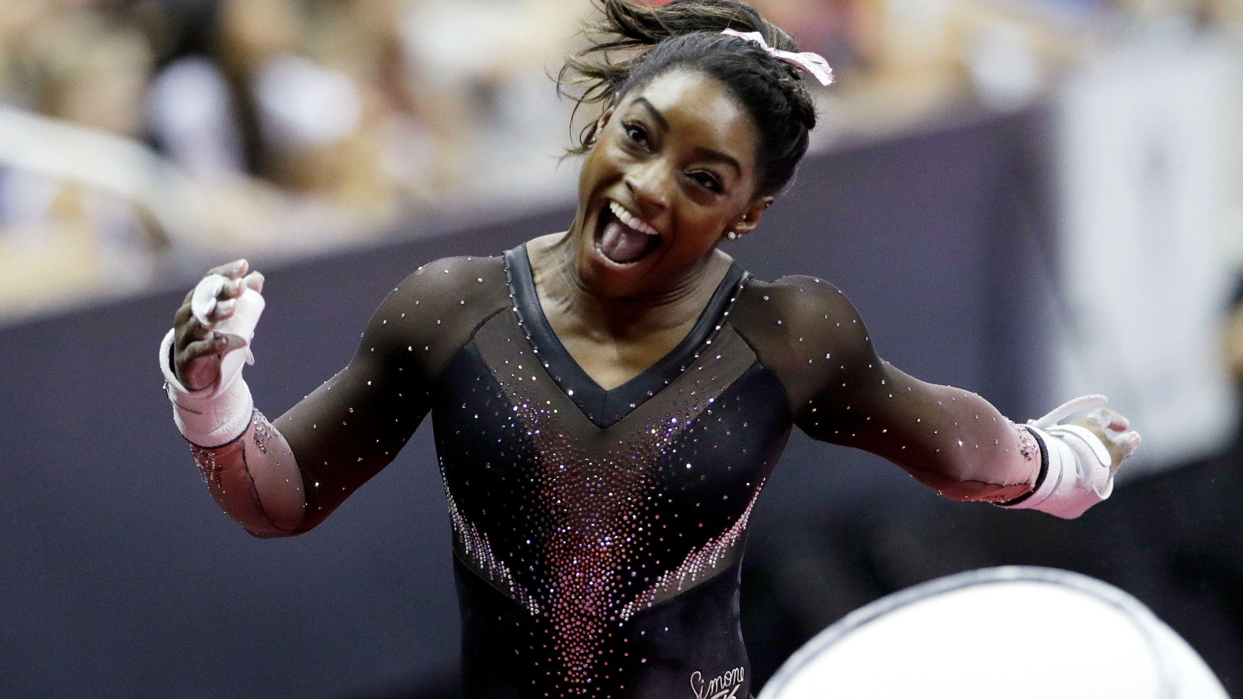 Simone Biles, sechs Titel, US Gymnastik, Geschichte, Erfolg, 2560x1440 HD Desktop