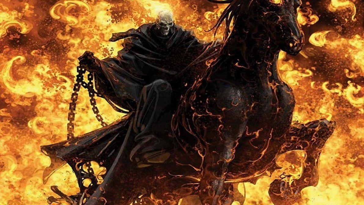 Ghost Rider, Filme, Superheld, Comics, Schädel, 1200x670 HD Desktop