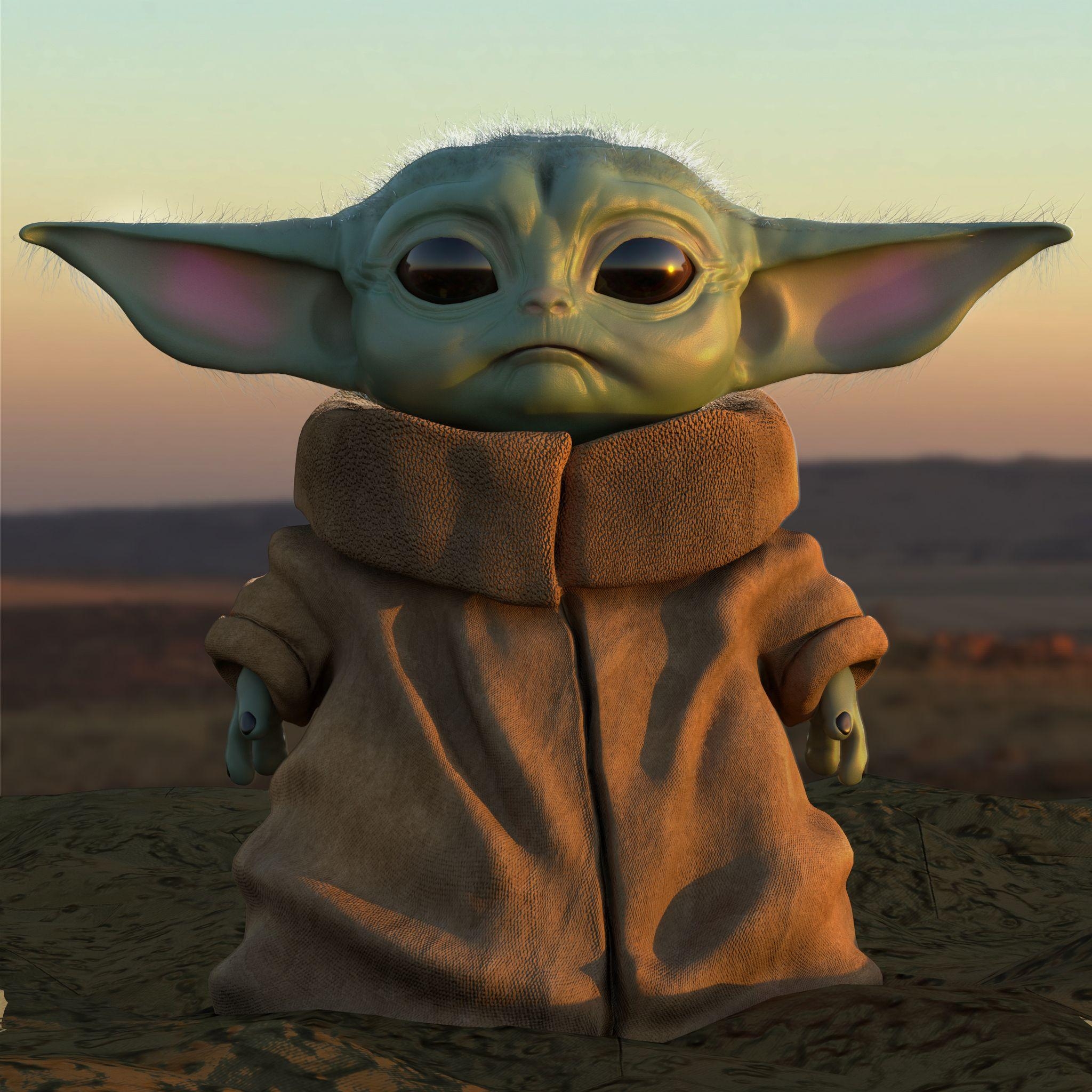 Baby Yoda, Handy Hintergrund, süß, Mandalorian, Kino, 2050x2050 HD Handy