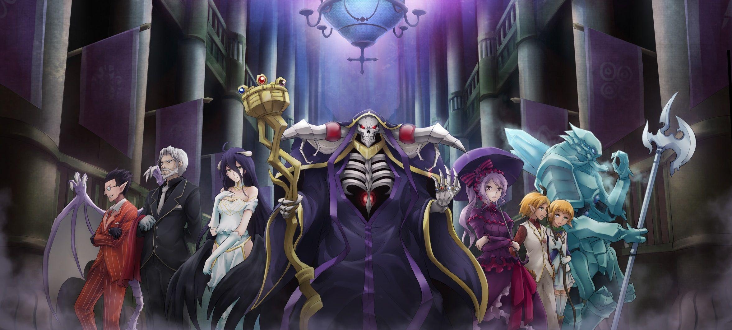 Overlord Anime, HD Bild, Charaktere, Ainz Ooal Gown, 2360x1070 Dual Screen Desktop