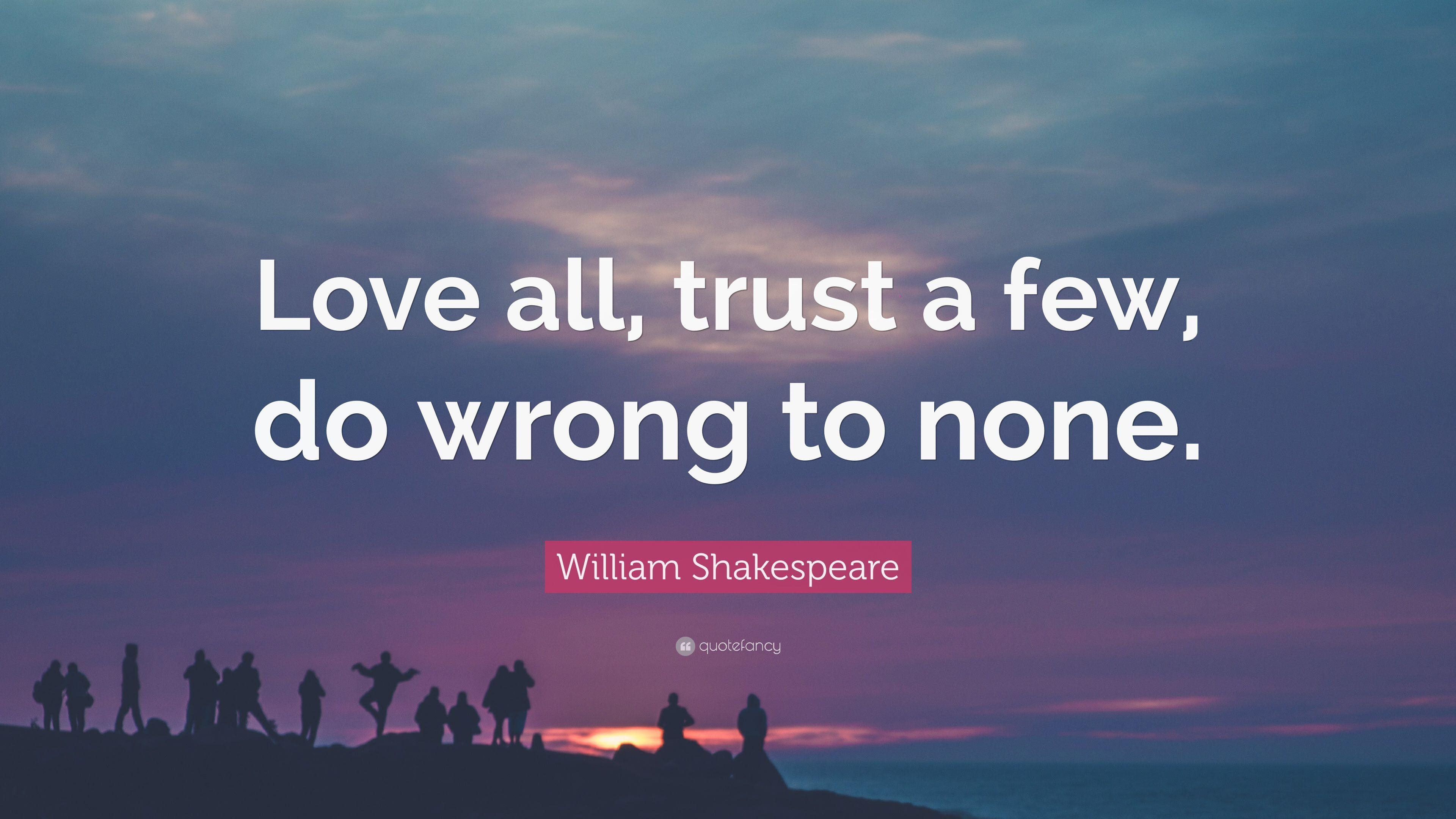 William Shakespeare, Zitat, Liebe, Vertrauen, Fehler, 3840x2160 4K Desktop