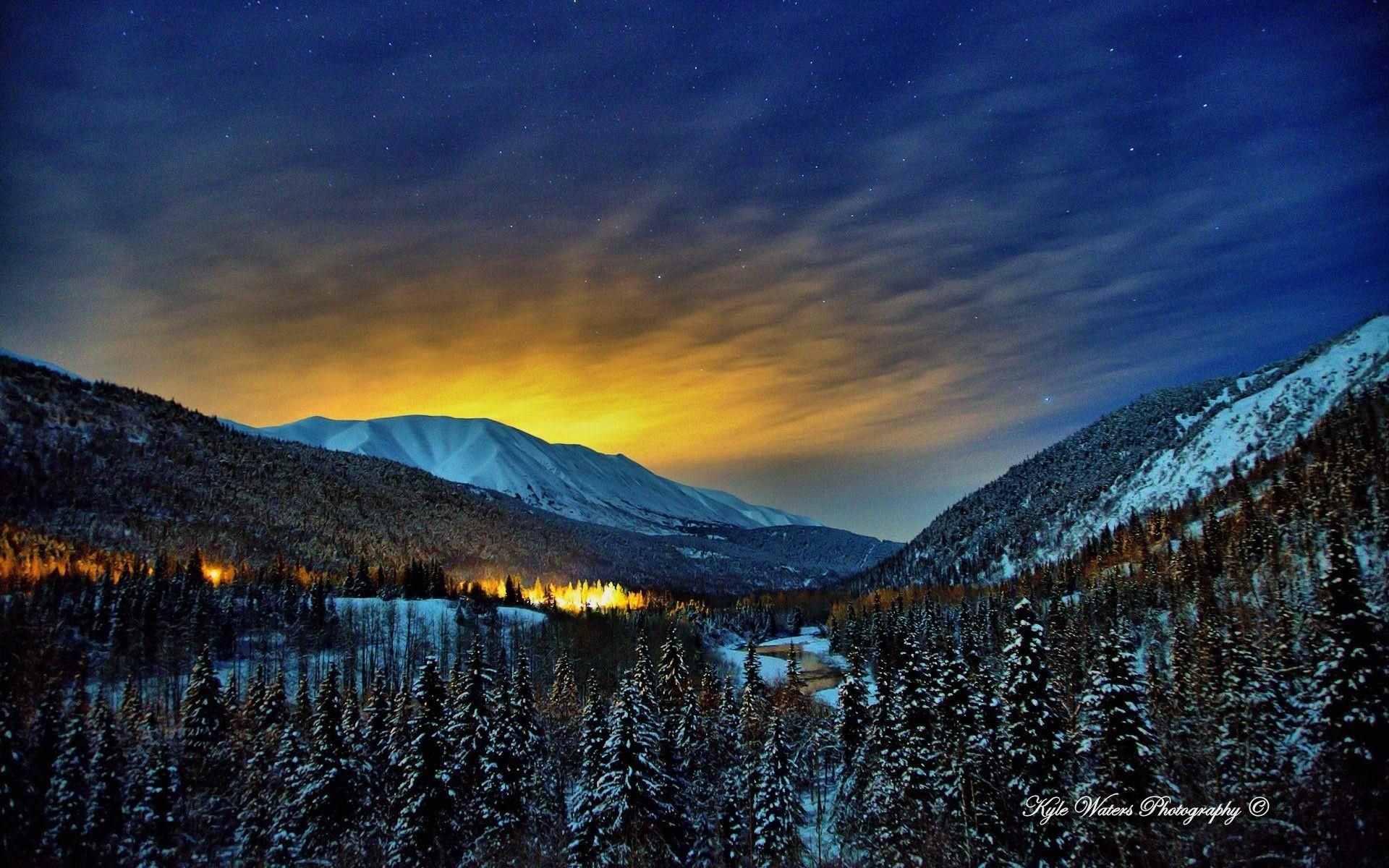 Alaska, Winter, Nächte, Full HD, Natur, 1920x1200 HD Desktop