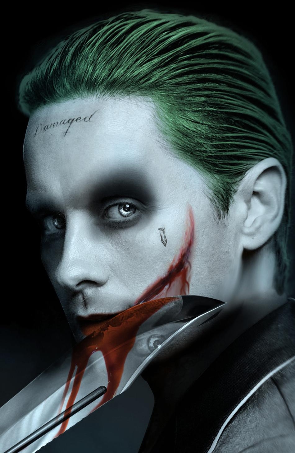 Jared Leto, Joker, Bösewicht, DC Comics, Fanart, 950x1460 HD Handy