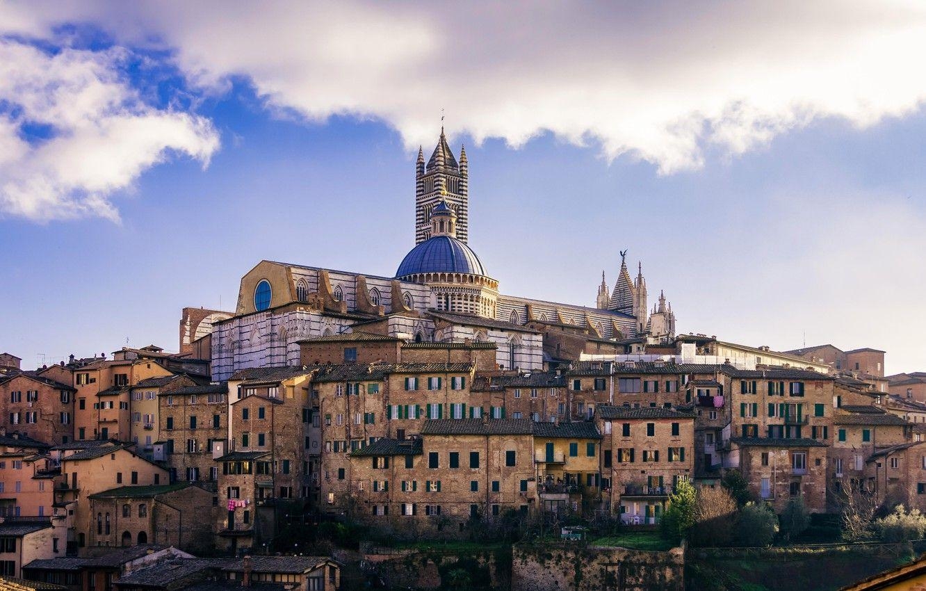 Siena, Toskana, Kathedrale, Architektur, Italien, 1340x850 HD Desktop