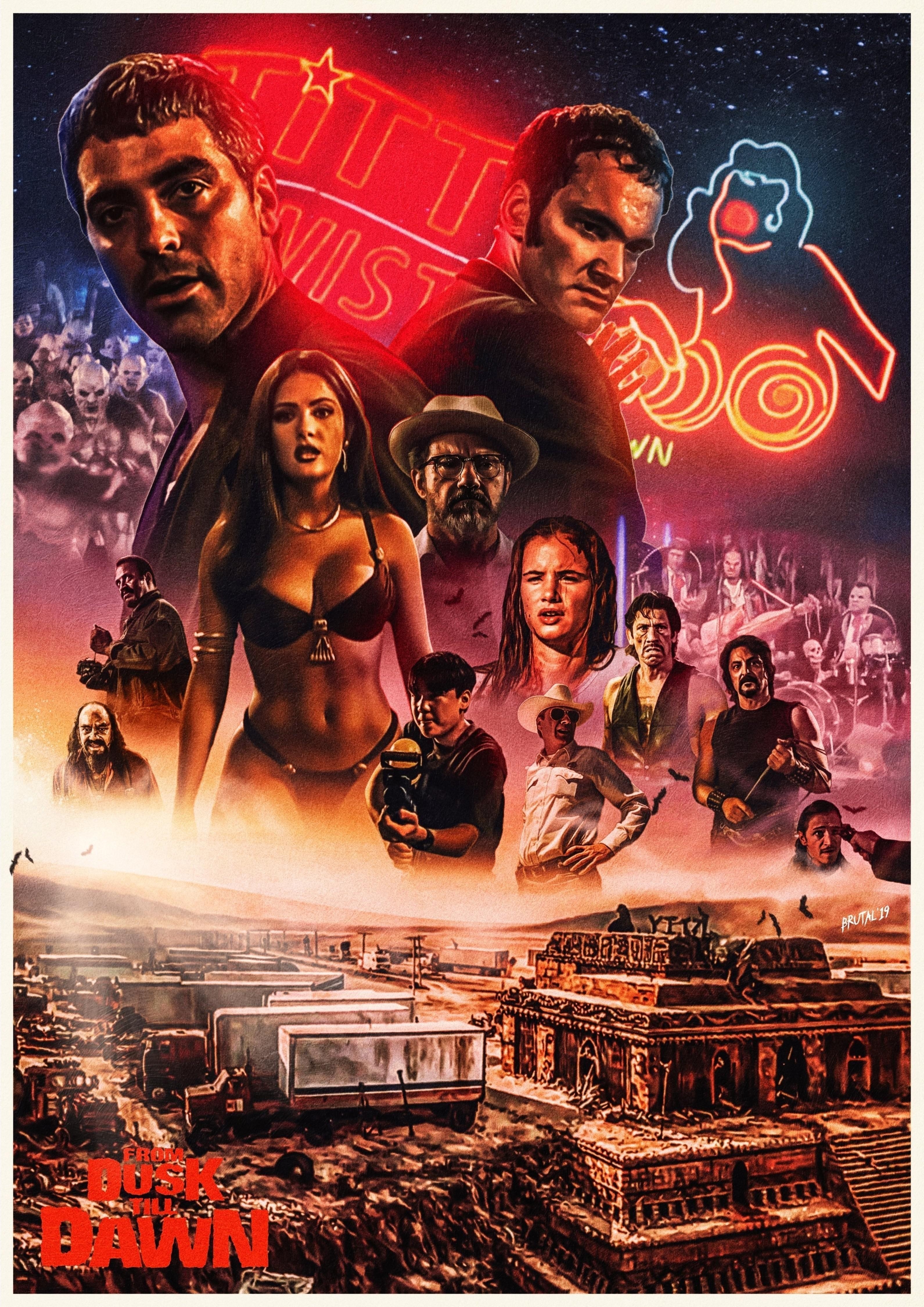 From Dusk Till Dawn, 1996, Film, Poster, Kunst, 3190x4500 4K Handy