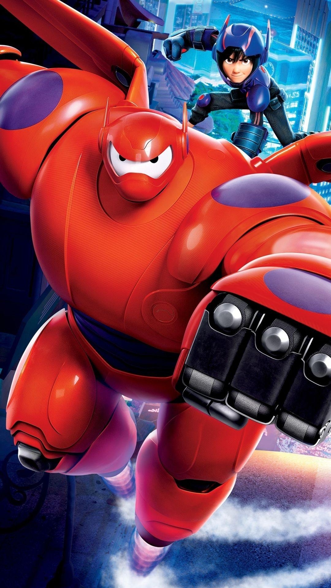 Film, Big Hero 6, Animation, Cartoon, Disney, 1080x1920 Full HD Handy