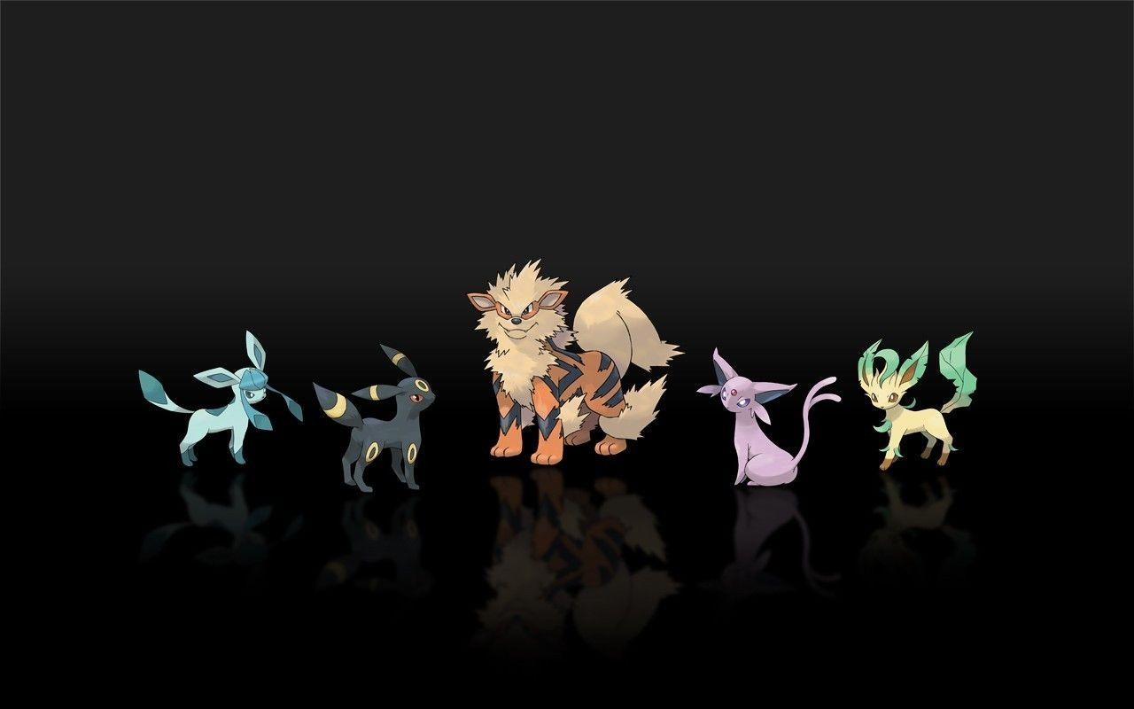 Psiana, Arktos, Arkanin, Leafeon, Glaziola, 1280x800 HD Desktop