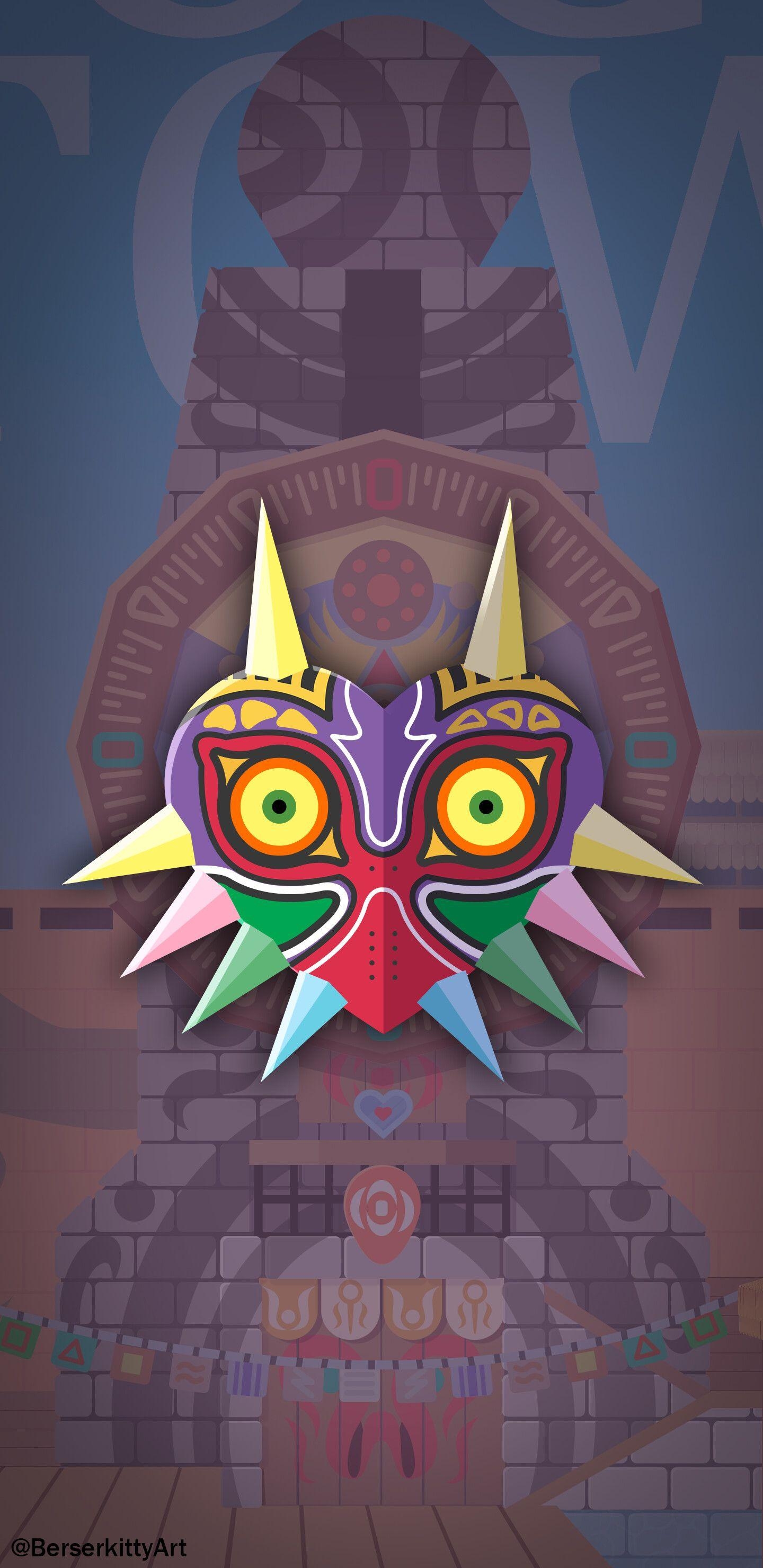 Majora's Mask, Luiza Coronato, Zelda, Hintergrund, Kunst, 1440x2960 HD Handy