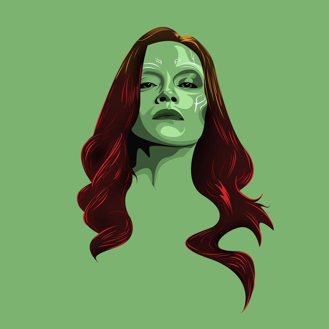 Eduardo Oliveira, Gamora, Marvel, Download, Kunst, 1080x1080 HD Handy