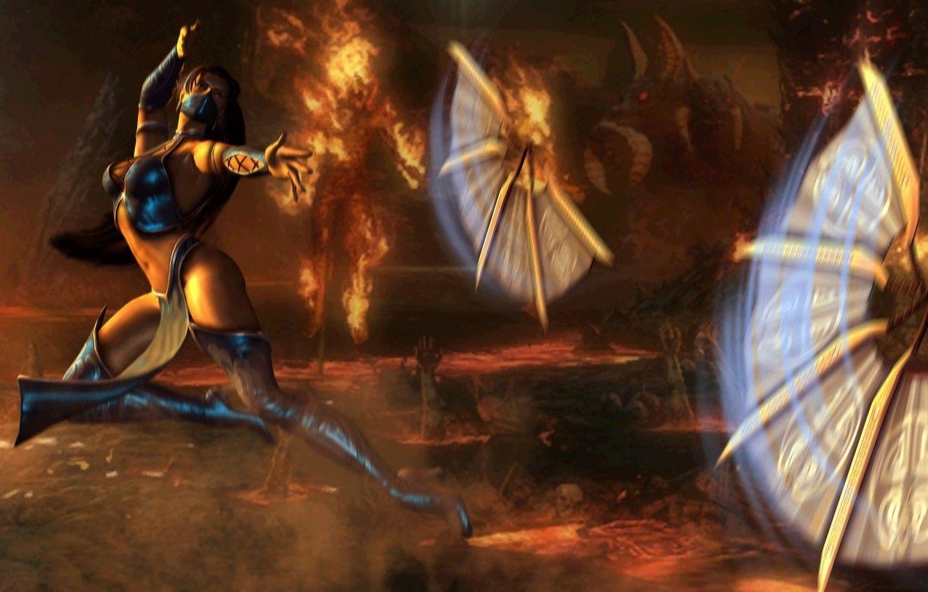 Kitana, Mortal Kombat, Stahlfächer, Kampf, Bild, 1340x850 HD Desktop