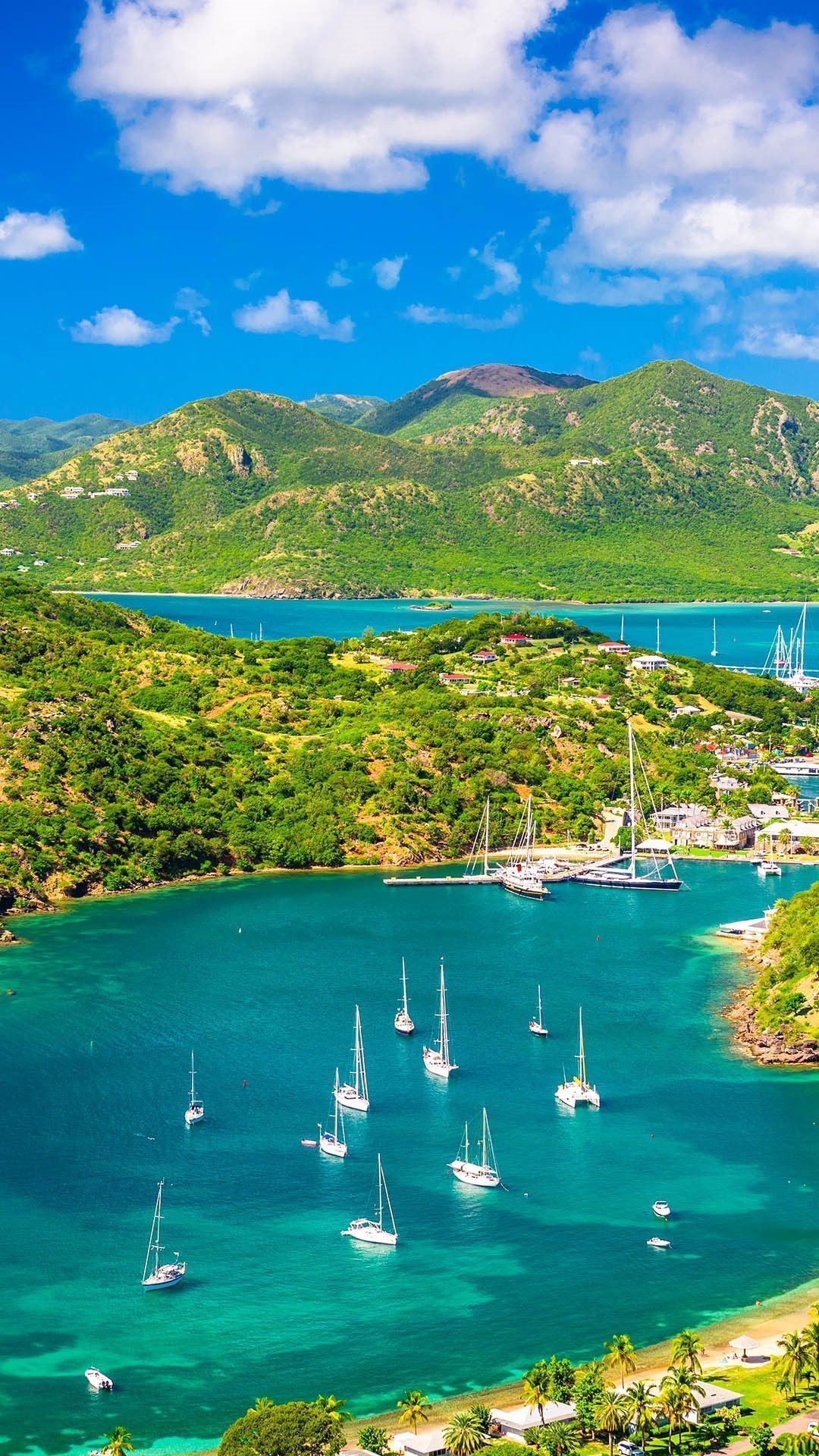 Shirley Heights, English Harbour, Panorama, Antigua, Aussicht, 1080x1920 Full HD Handy