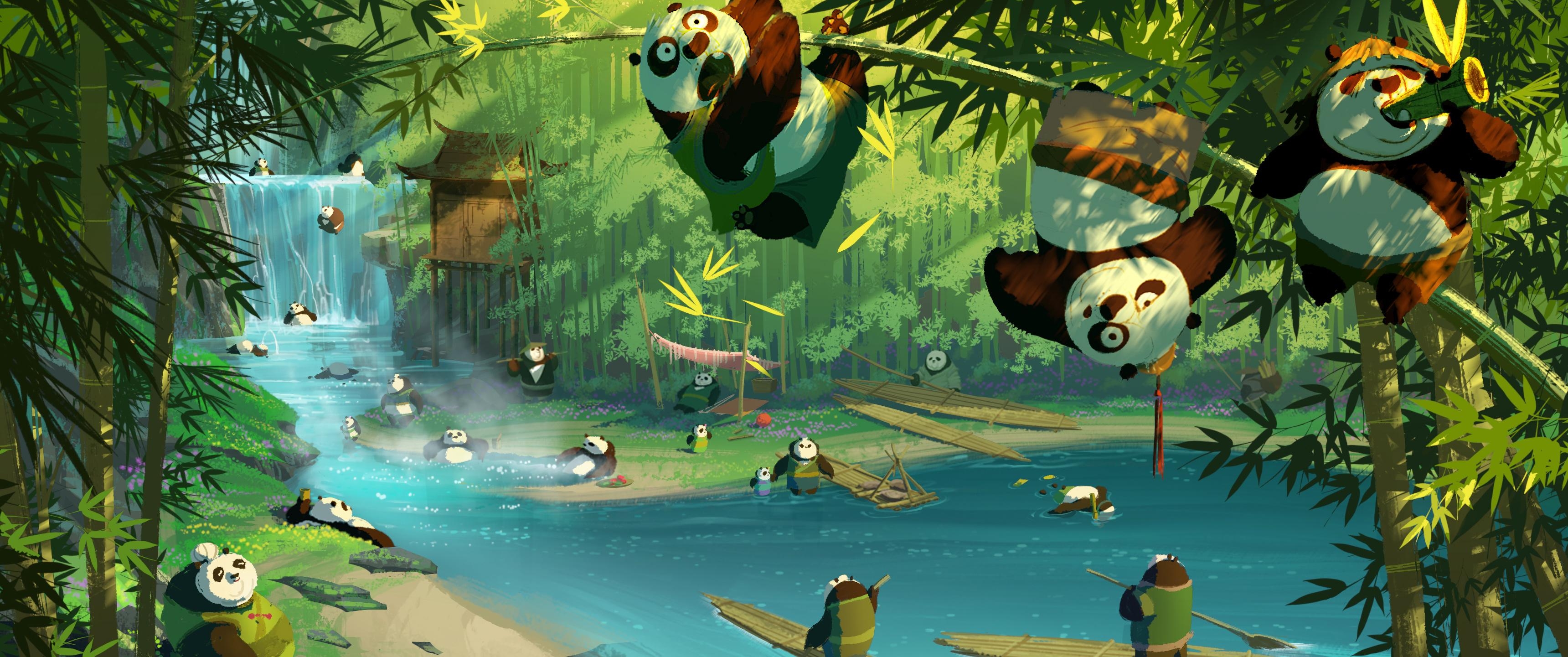 Kung Fu Panda, 3440x1440, Breitbild, Cartoon, Film, 3440x1450 Dual Screen Desktop