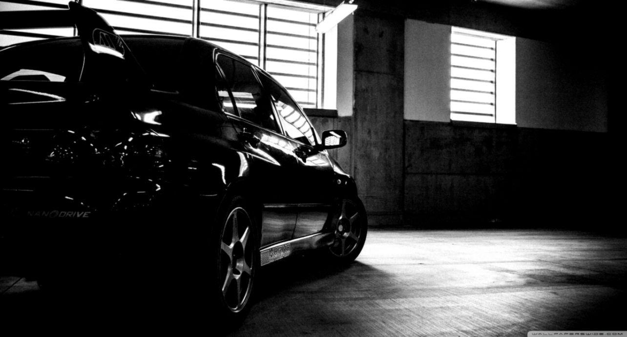 Mitsubishi Evo, schwarz, HD, Auto, Desktop, 1290x700 HD Desktop