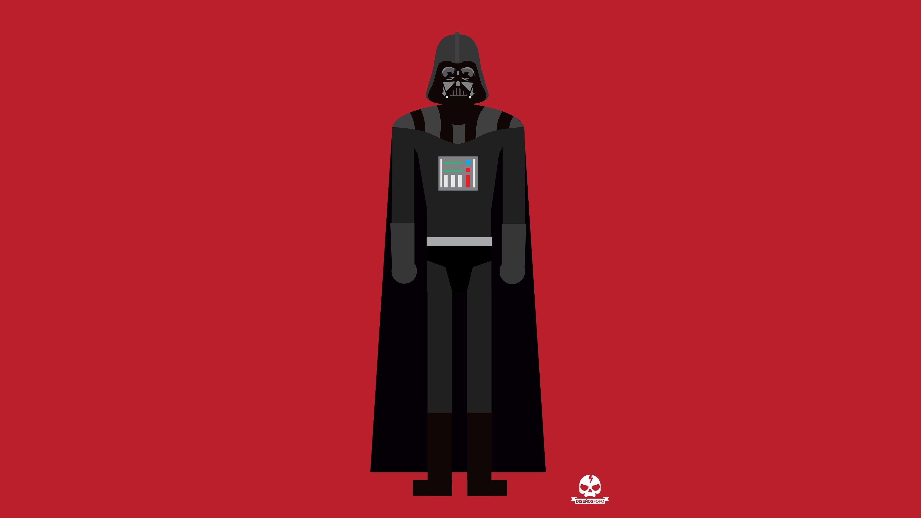 Darth Vader, Minimalismus, 4K, Kunst, Star Wars, 3840x2160 4K Desktop