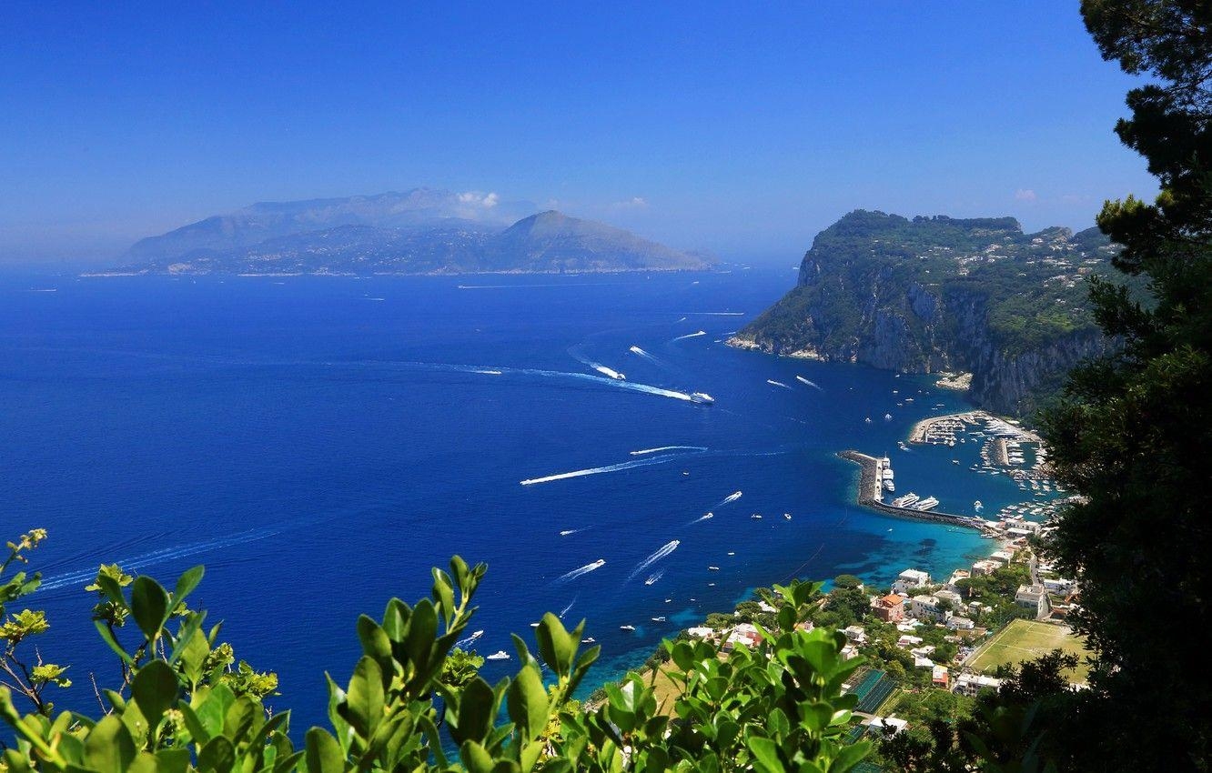 Capri Marina, Insel, Italien, Stadtbild, 1340x850 HD Desktop