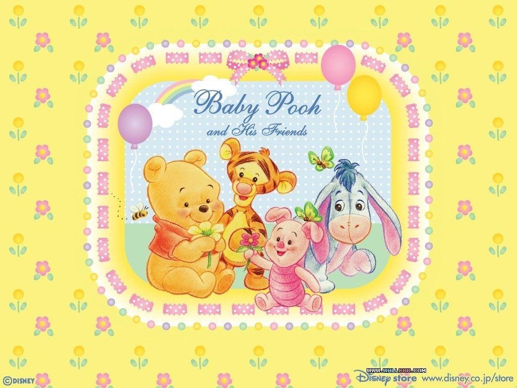 Baby Puuh, Cartoon, Niedlich, Disney, Hintergrund, 1030x770 HD Desktop