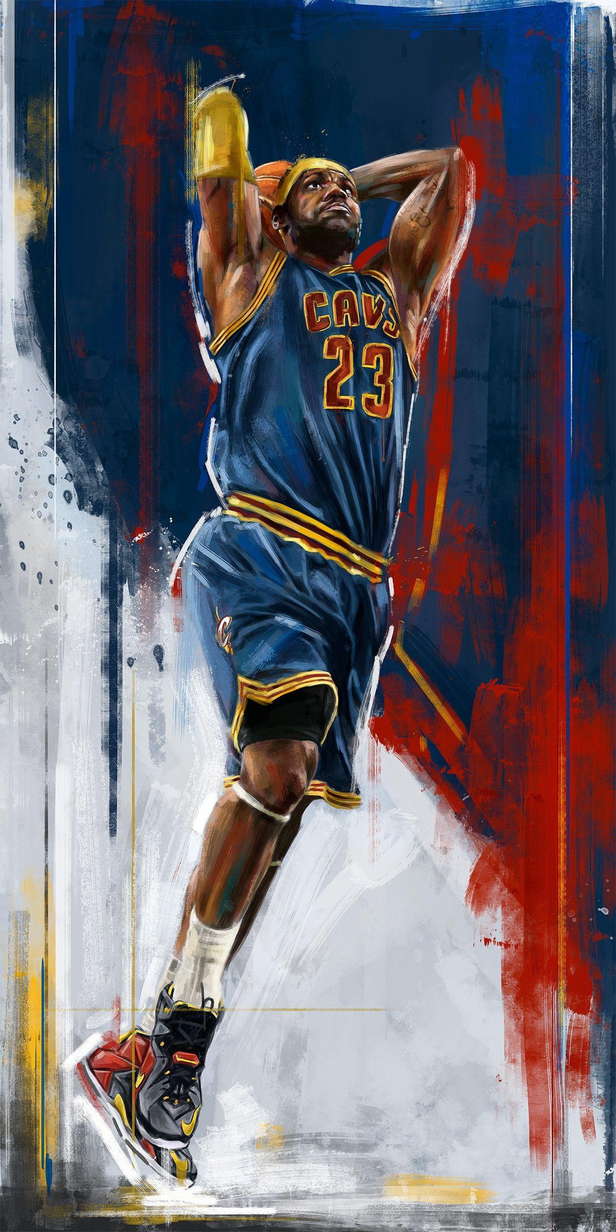 LeBron James, Slam Dunk, Basketball, Hintergrund, 1200x2400 HD Handy