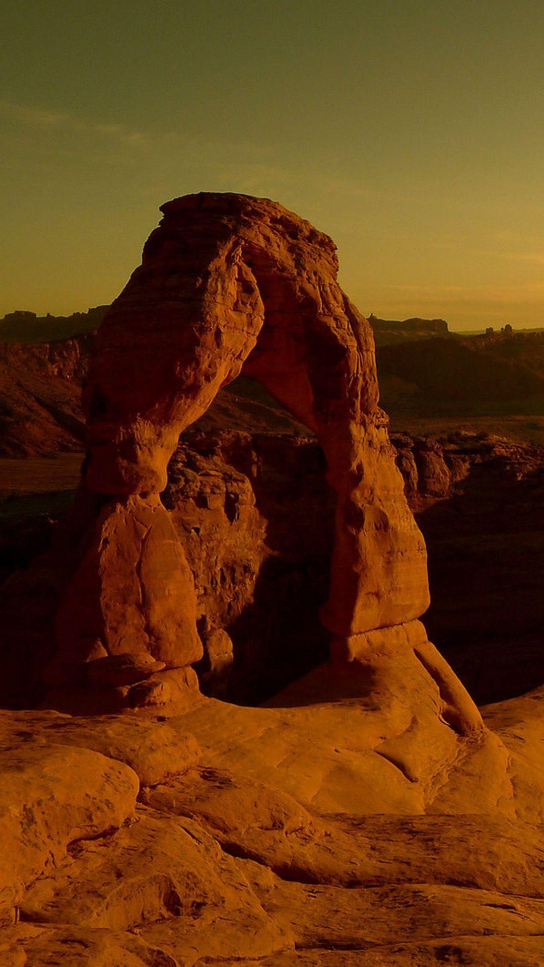 Arches Nationalpark, Abendstimmung, iPhone Hintergrund, 1080x1920 Full HD Handy