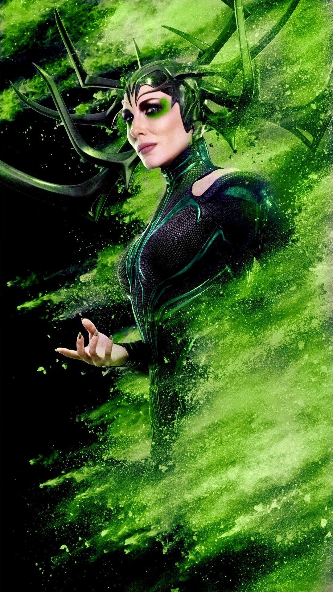 Hela Thor, Ragnarok, Marvel Bösewicht, 4K Bild, Superhelden, 1080x1920 Full HD Handy