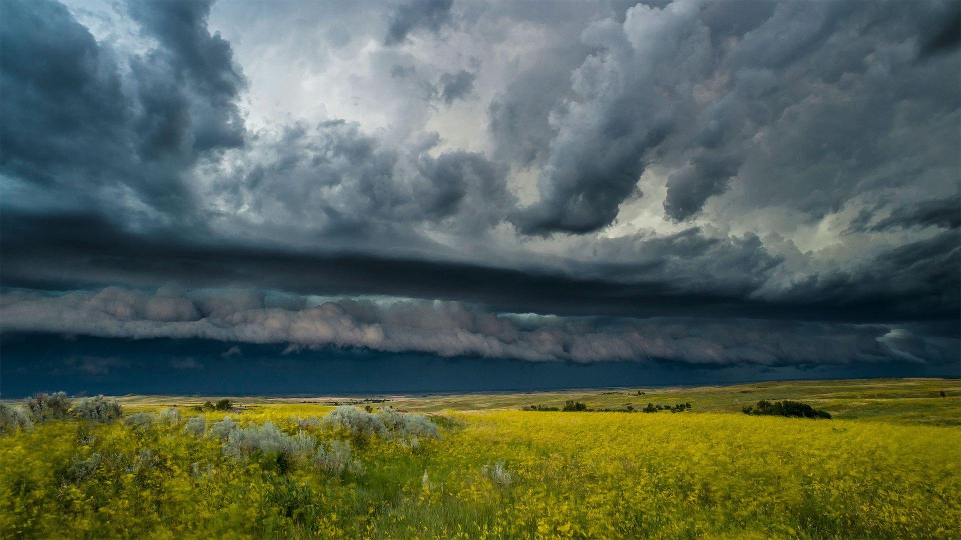 Gewitter, Theodore Roosevelt Nationalpark, Natur, North Dakota, Sturm, 1920x1080 Full HD Desktop