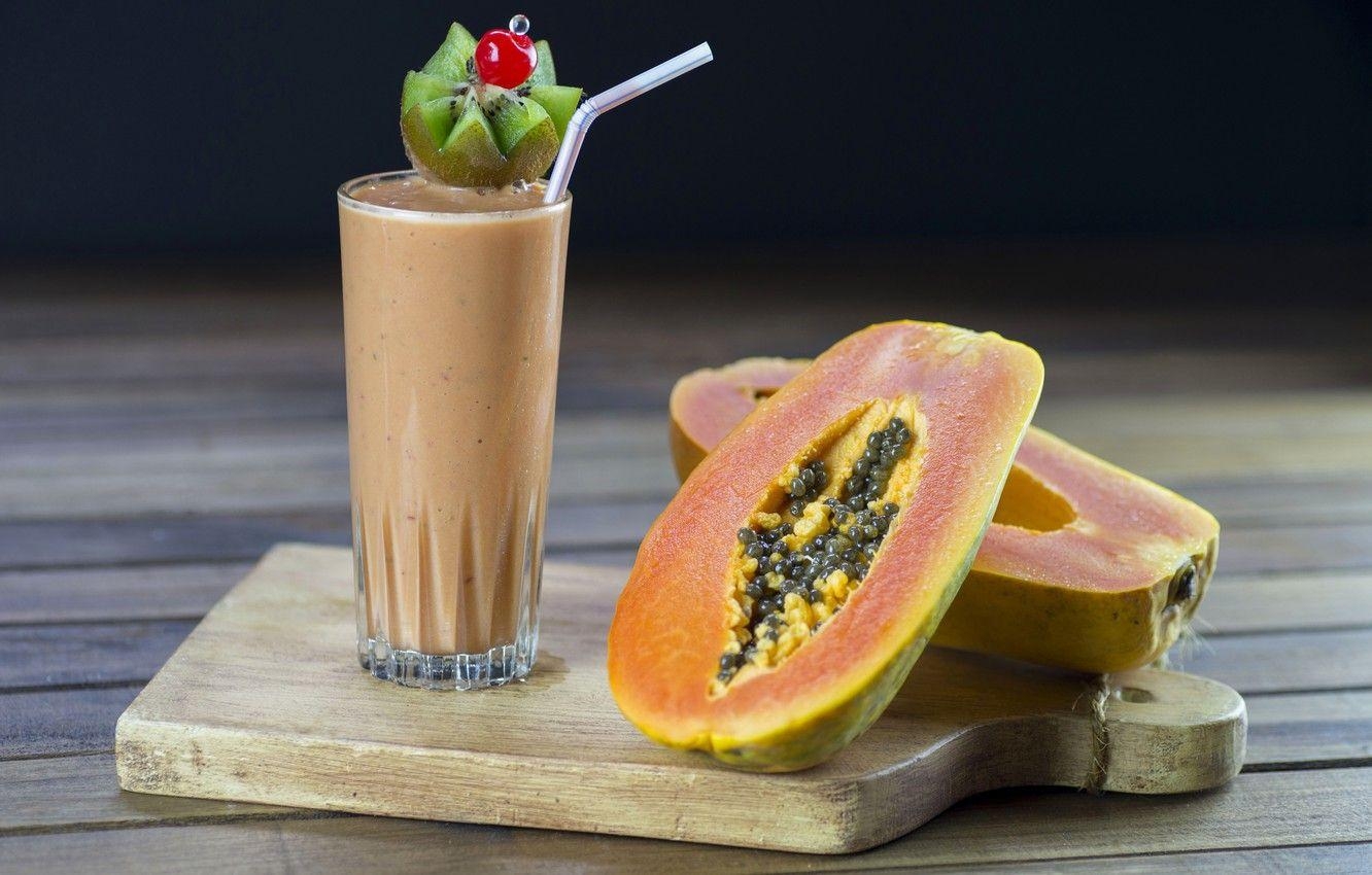 Papaya Drink, Glas, Smoothies, Desktop, Bild, 1340x850 HD Desktop